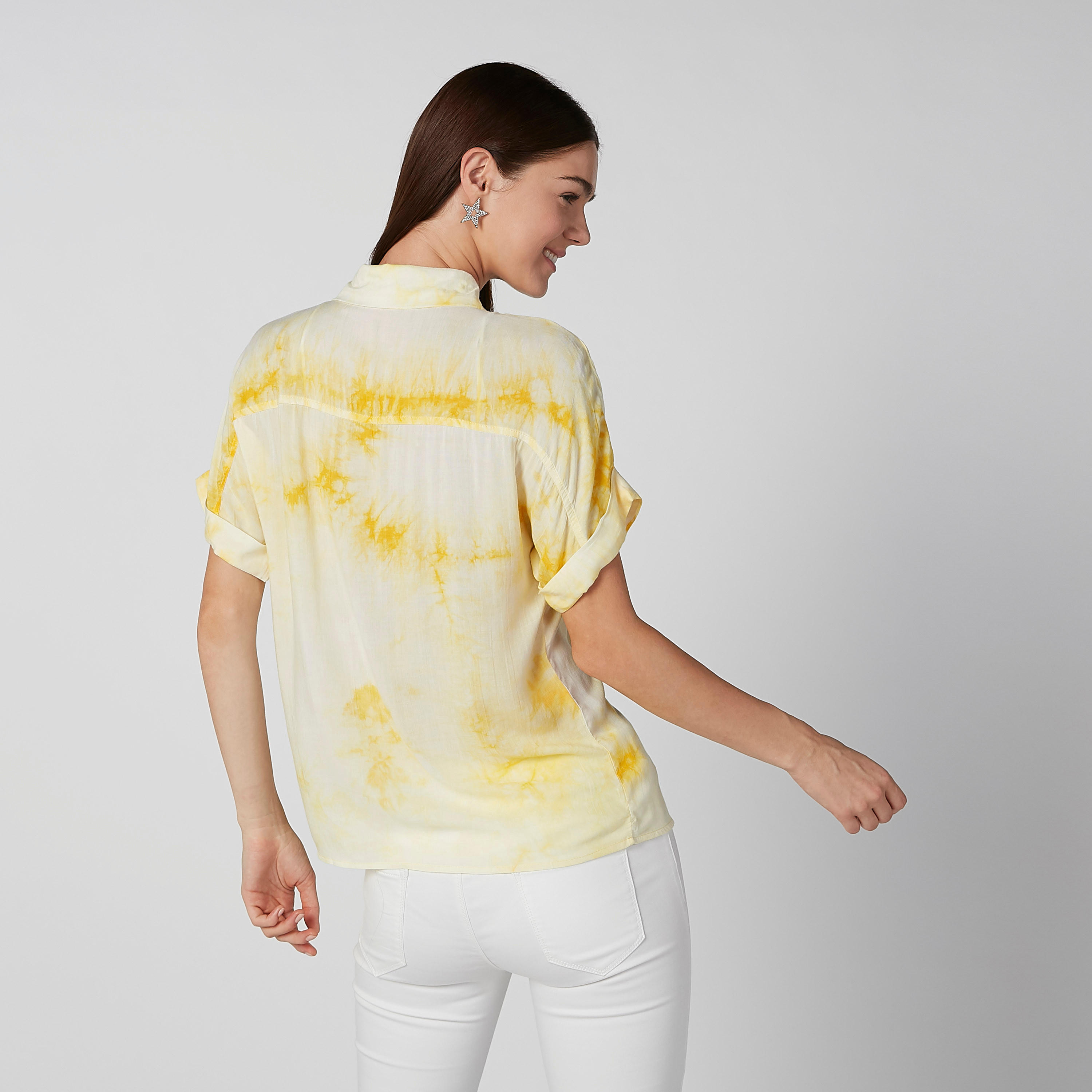 Printed Shirt with Spread Collar and Chest Pockets-women-clothing-shirtsandblouses-shirts-image-5