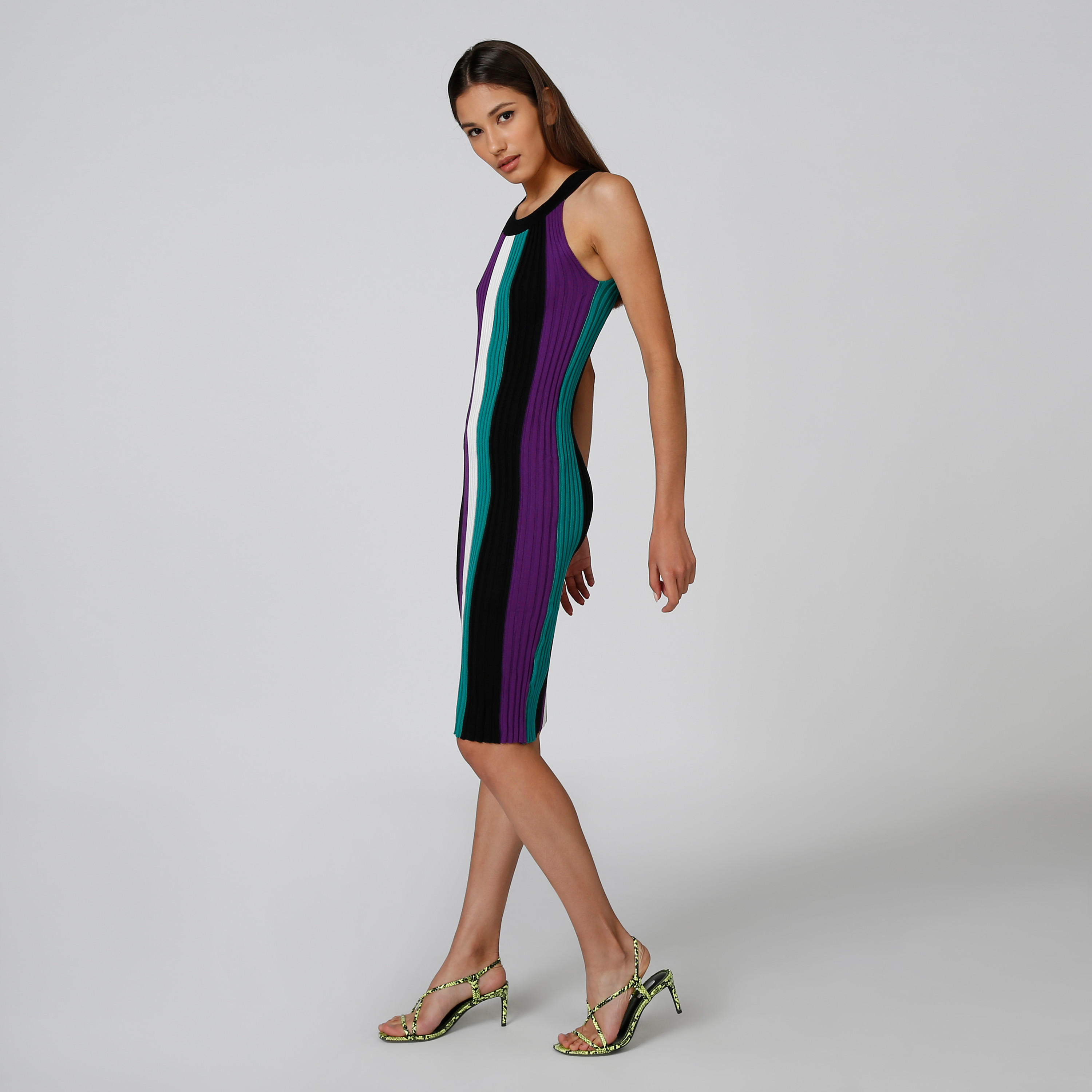 Striped Midi Sleeveless Dress with Round Neck-women-clothing-dresses-image-3