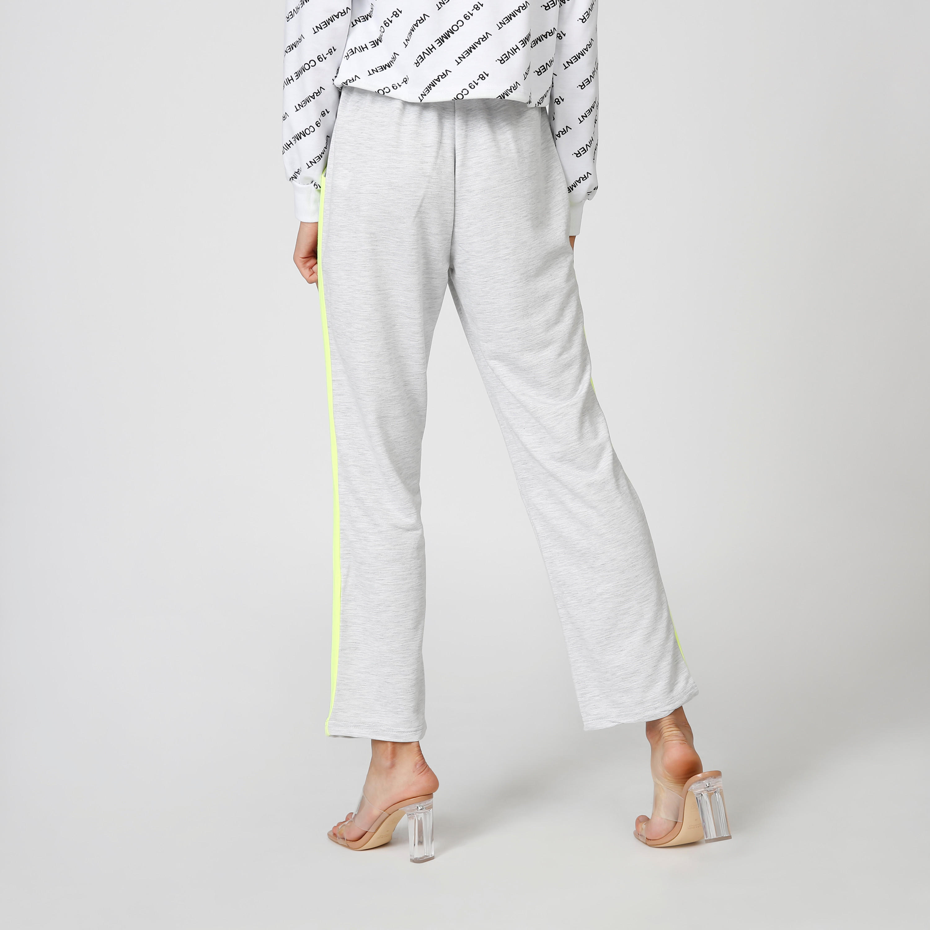 بنطلون سادة بخصر مرن وجيوب وشريطة-women-clothing-bottoms-trousers-image-2