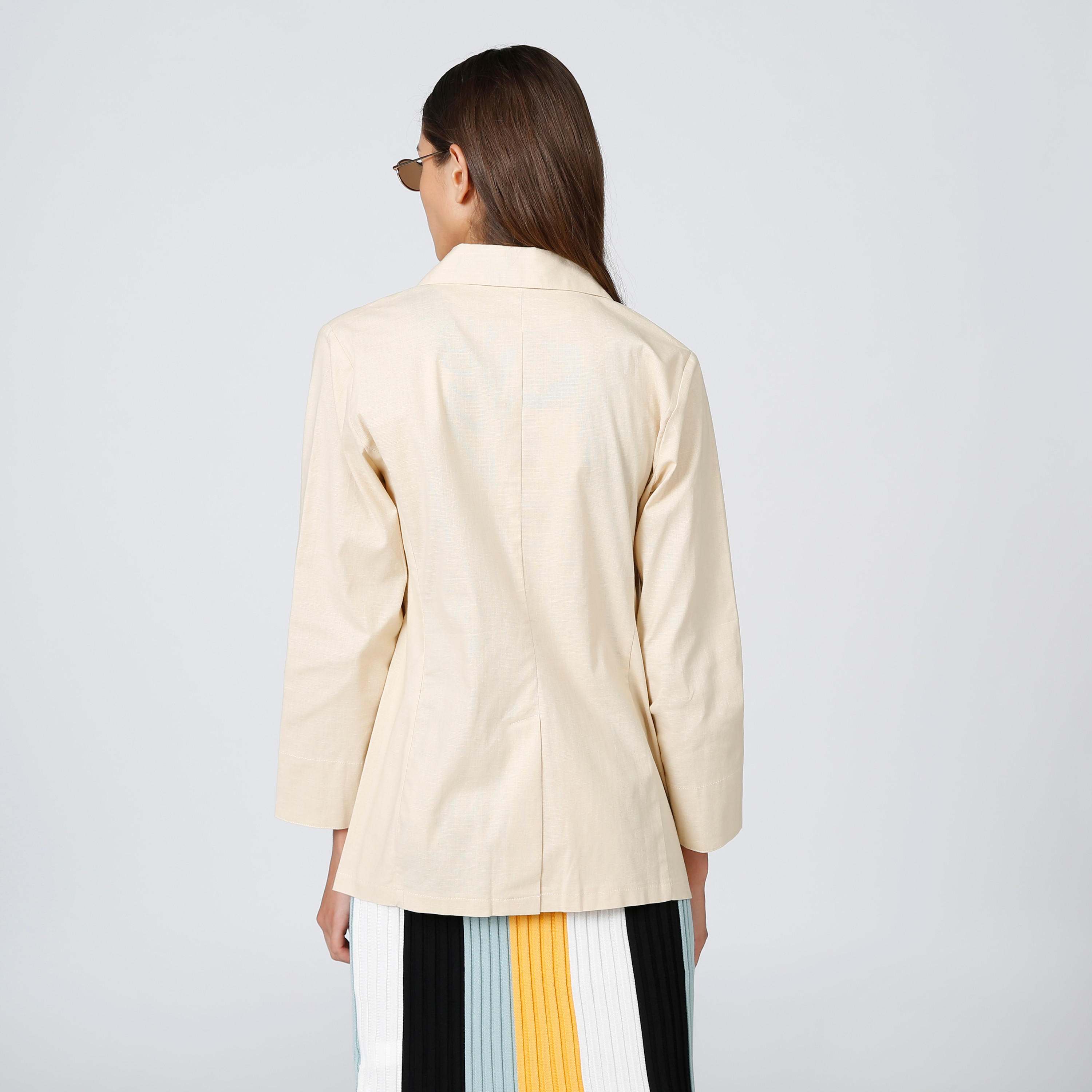 بليزر بياقة طويلة وأكمام طويلة من تو إكستريمز-women-clothing-coatsandjackets-blazers-image-2