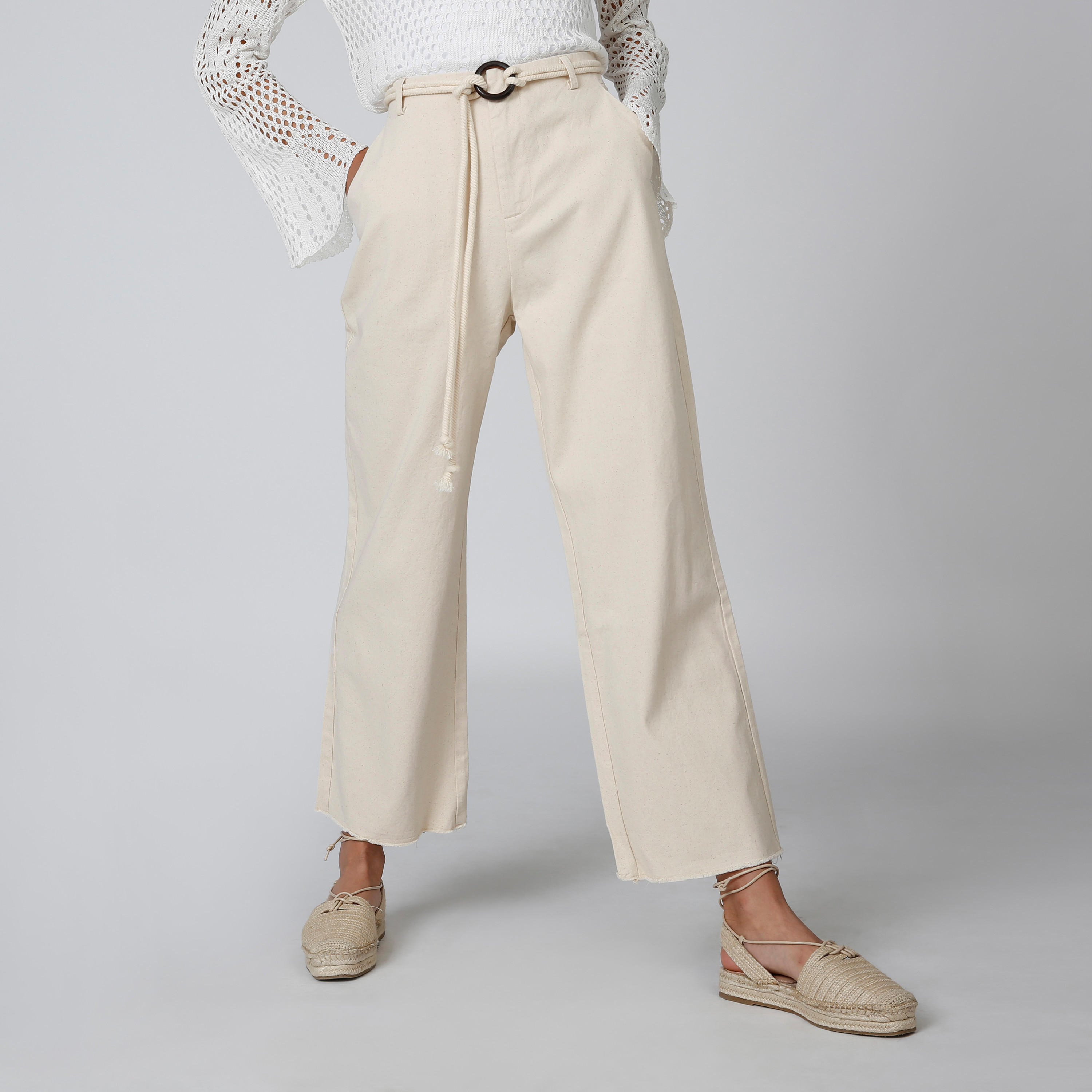 2Xtremz Solid Mid-Rise Flared Pants with Hoop-Accented Belt-women-clothing-bottoms-trousers-image-1
