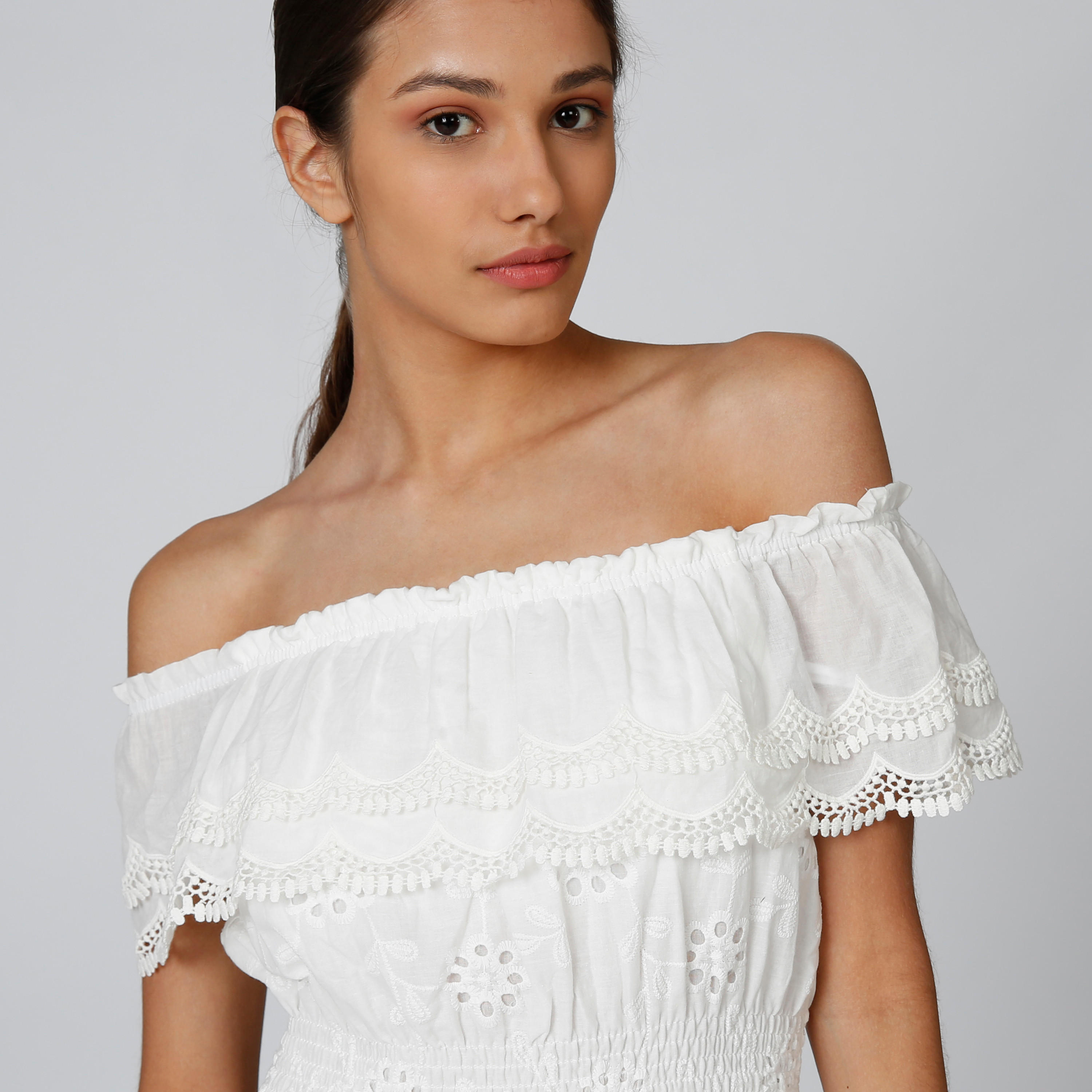 فستان شيفلي طويل إيه لاين بتفاصيل كشكش-women-clothing-dresses-image-5