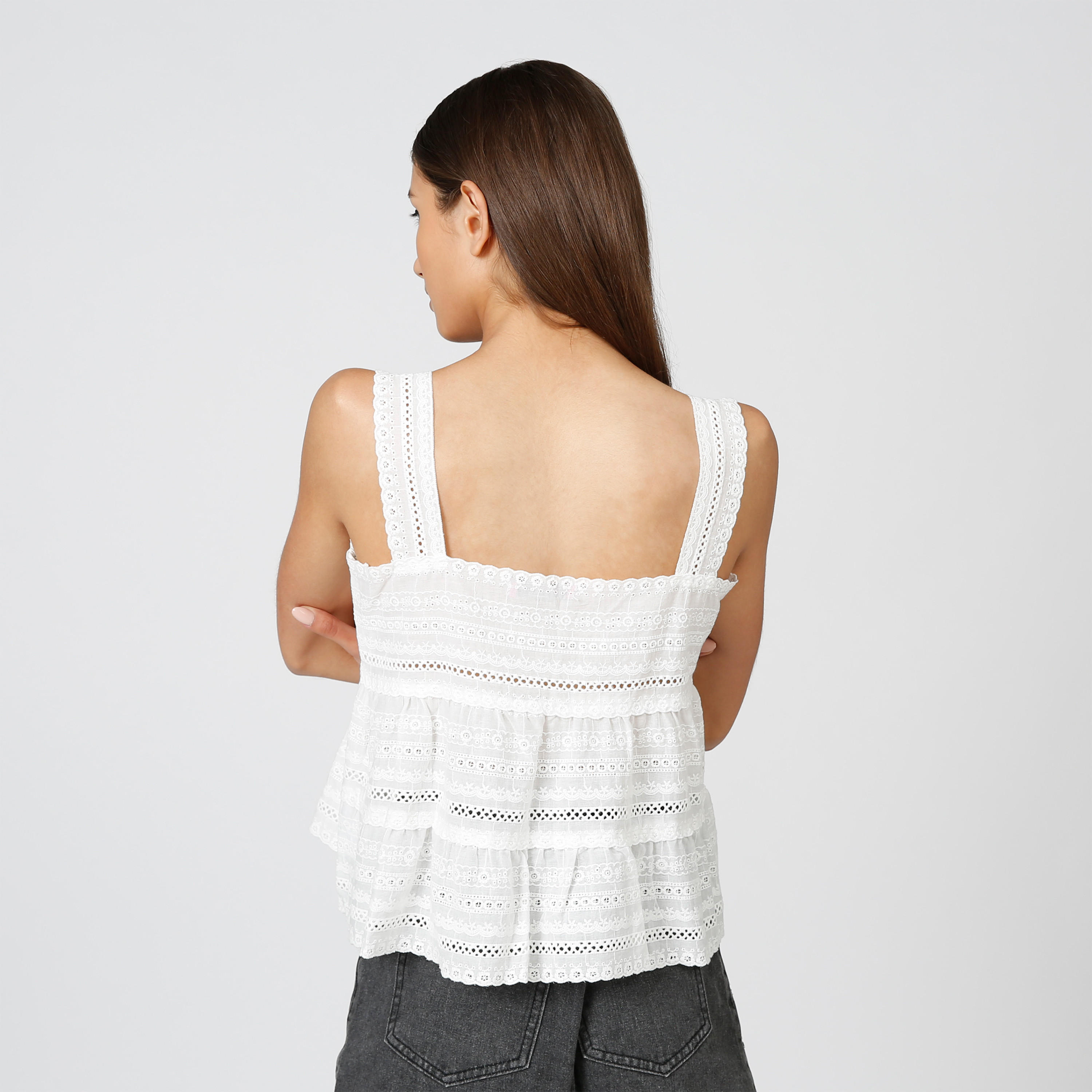 Schiffli Detail Sleeveless Top with Square Neck-women-clothing-shirtsandblouses-blouses-image-2