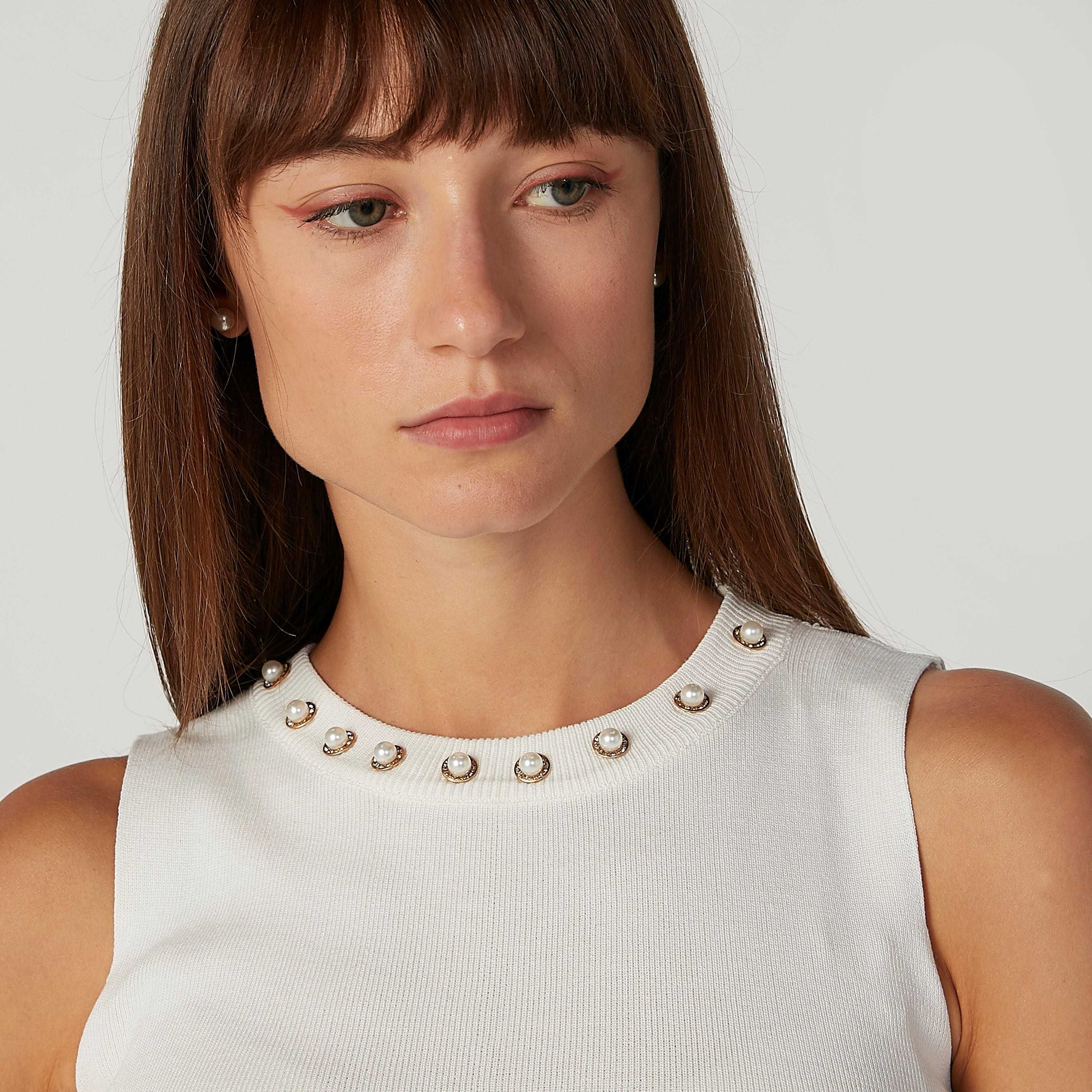بلوزة دون أكمام بياقة مستديرة وتزيينات-women-clothing-shirtsandblouses-blouses-image-4
