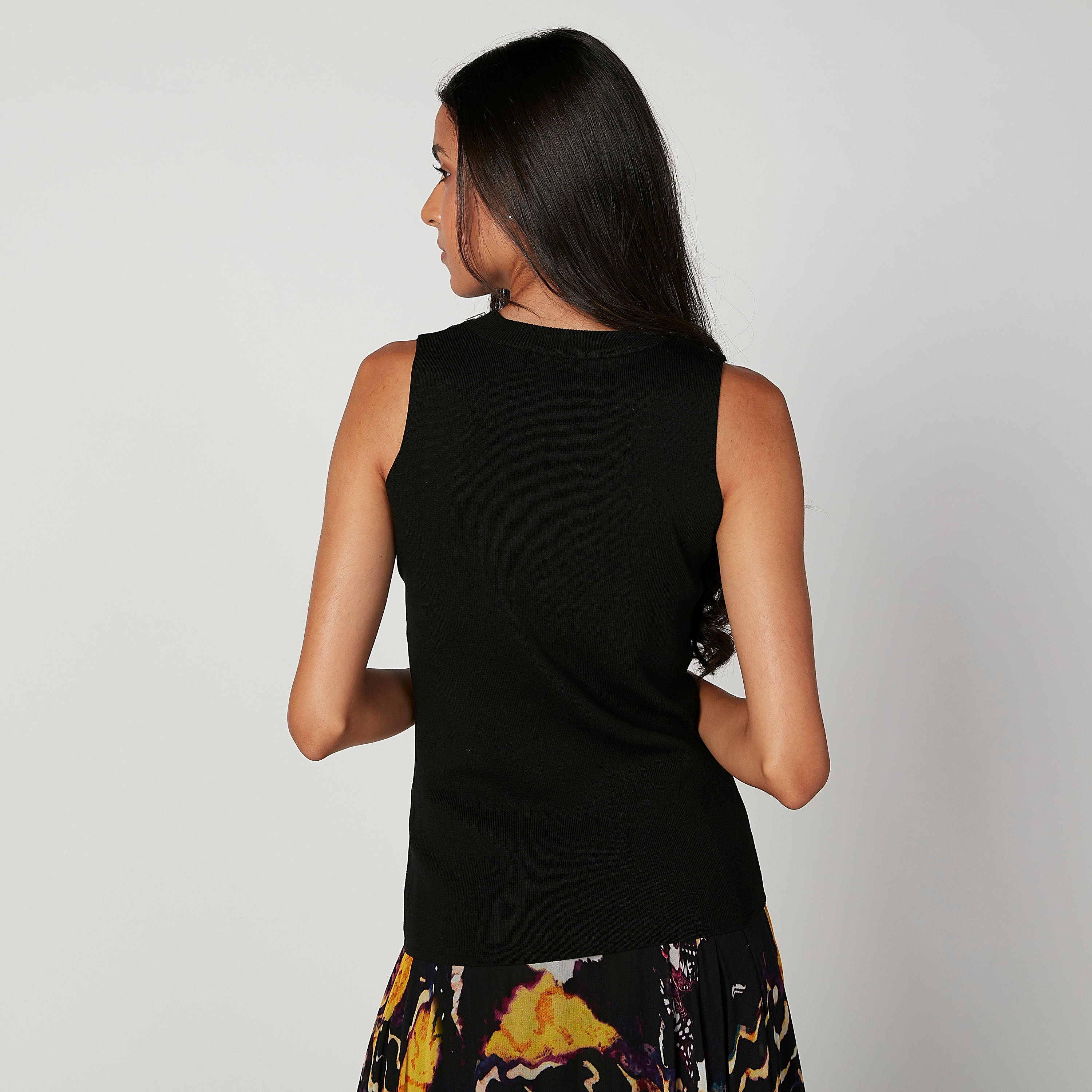 بلوزة دون أكمام بياقة مستديرة وتزيينات-women-clothing-shirtsandblouses-blouses-image-2