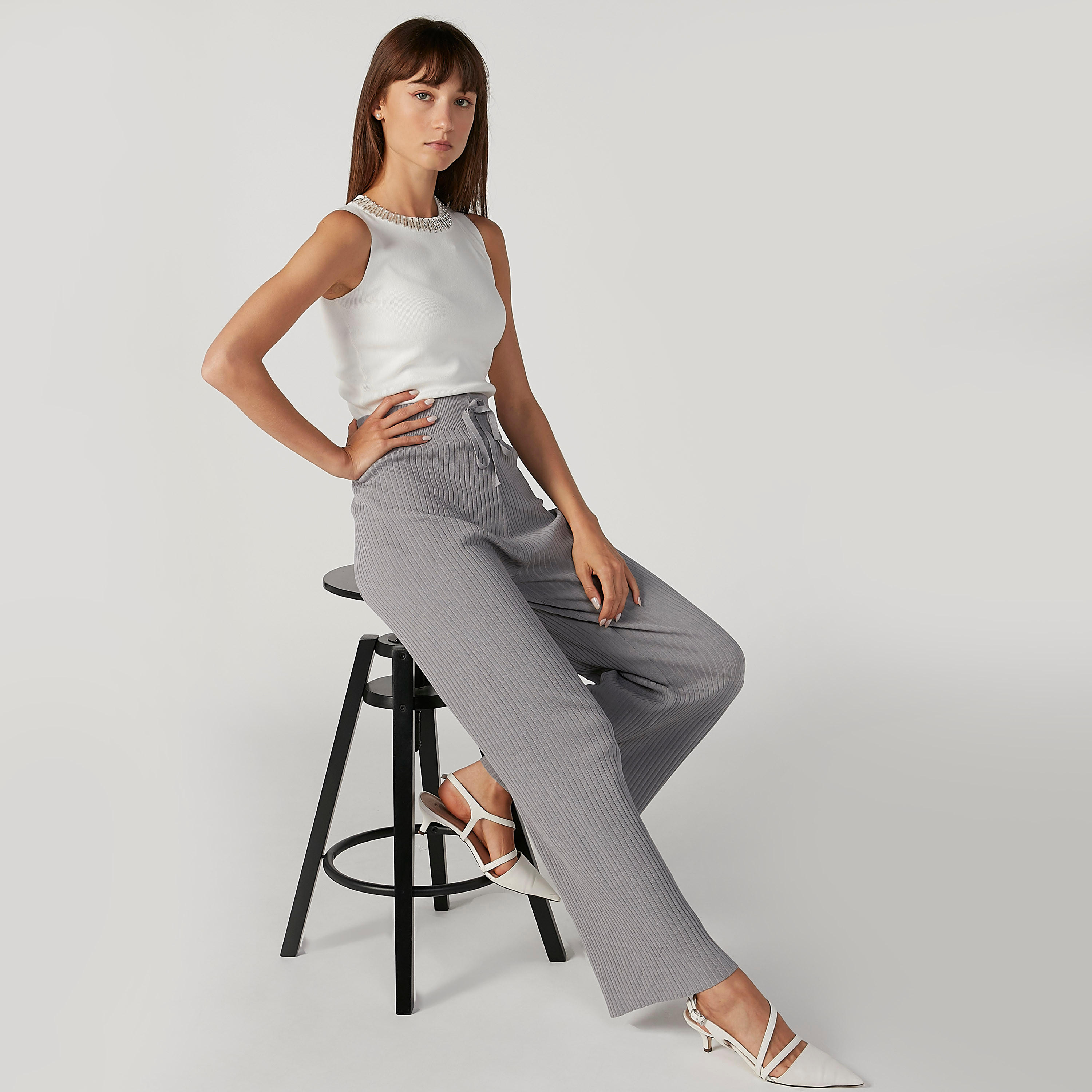 بلوزة دون أكمام بياقة مستديرة وتزيينات-women-clothing-shirtsandblouses-blouses-image-4