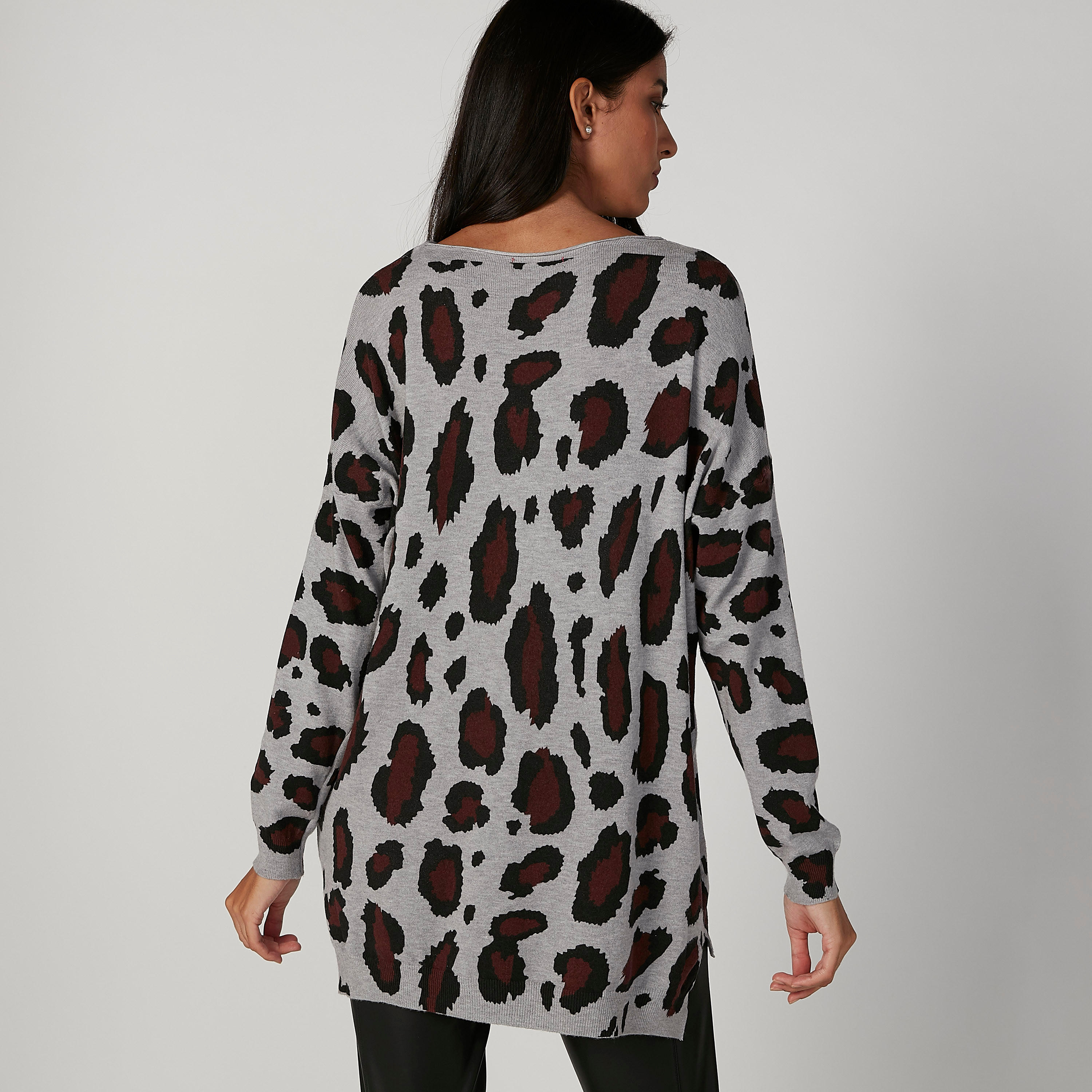 كنزة بياقة قارب وأكمام طويلة وطبعات حيوانات-women-clothing-cardigansandjumpers-jumpers-image-2