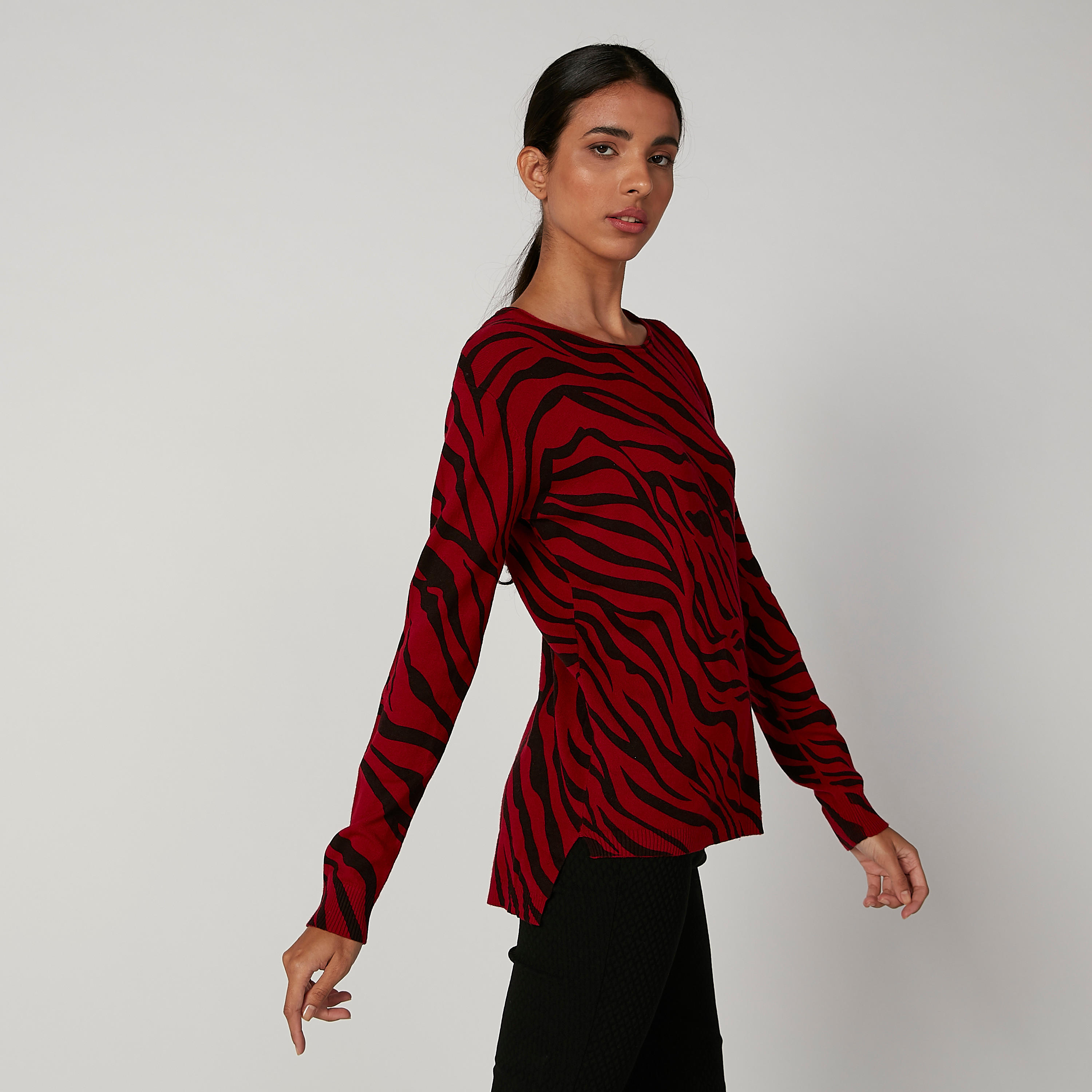 كنزة بياقة قارب وأكمام طويلة وطبعات حيوانات-women-clothing-cardigansandjumpers-jumpers-image-4