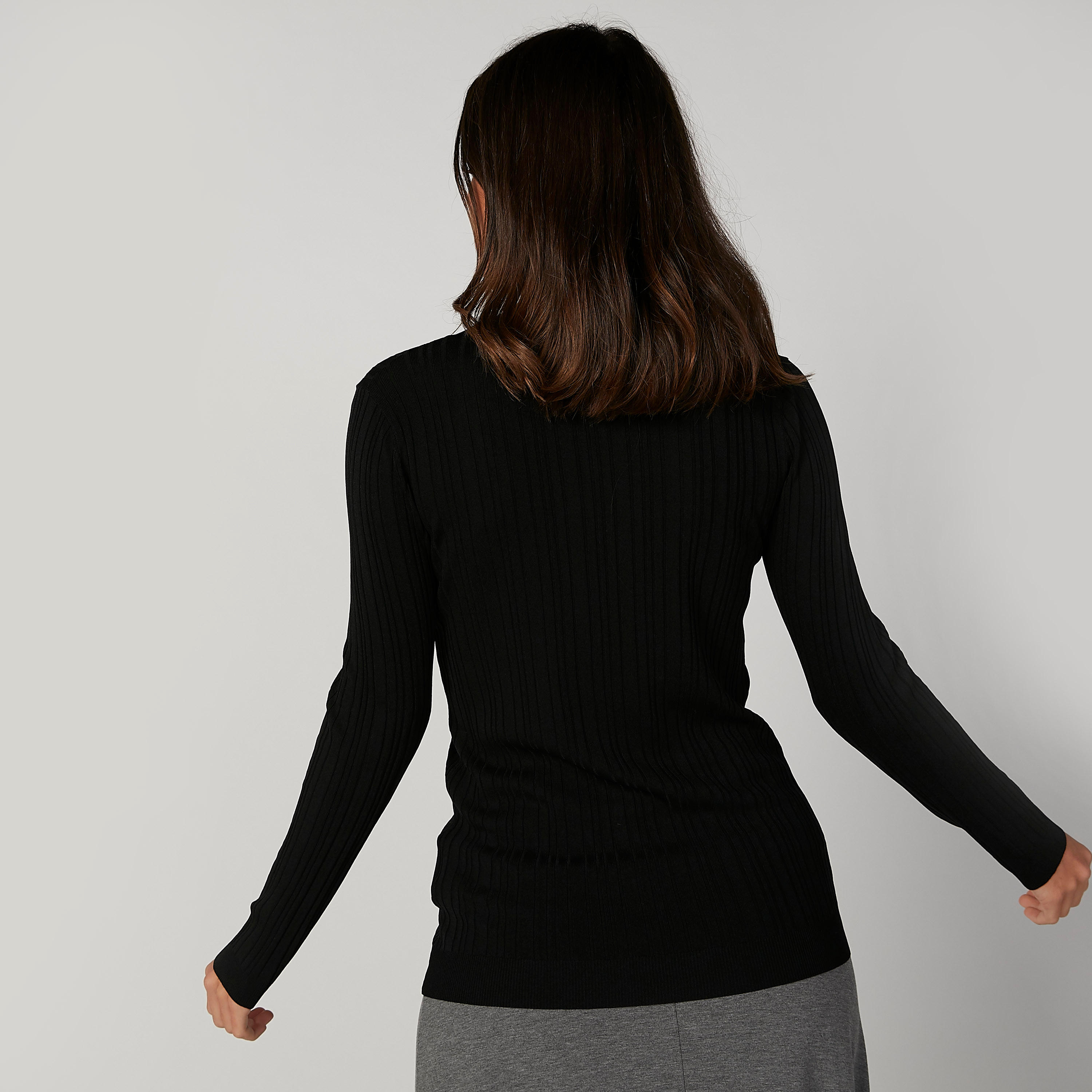كارديجان بارز الملمس بياقة V وأكمام طويلة-women-winterwear-cardigansandjumpers-cardigans-image-2