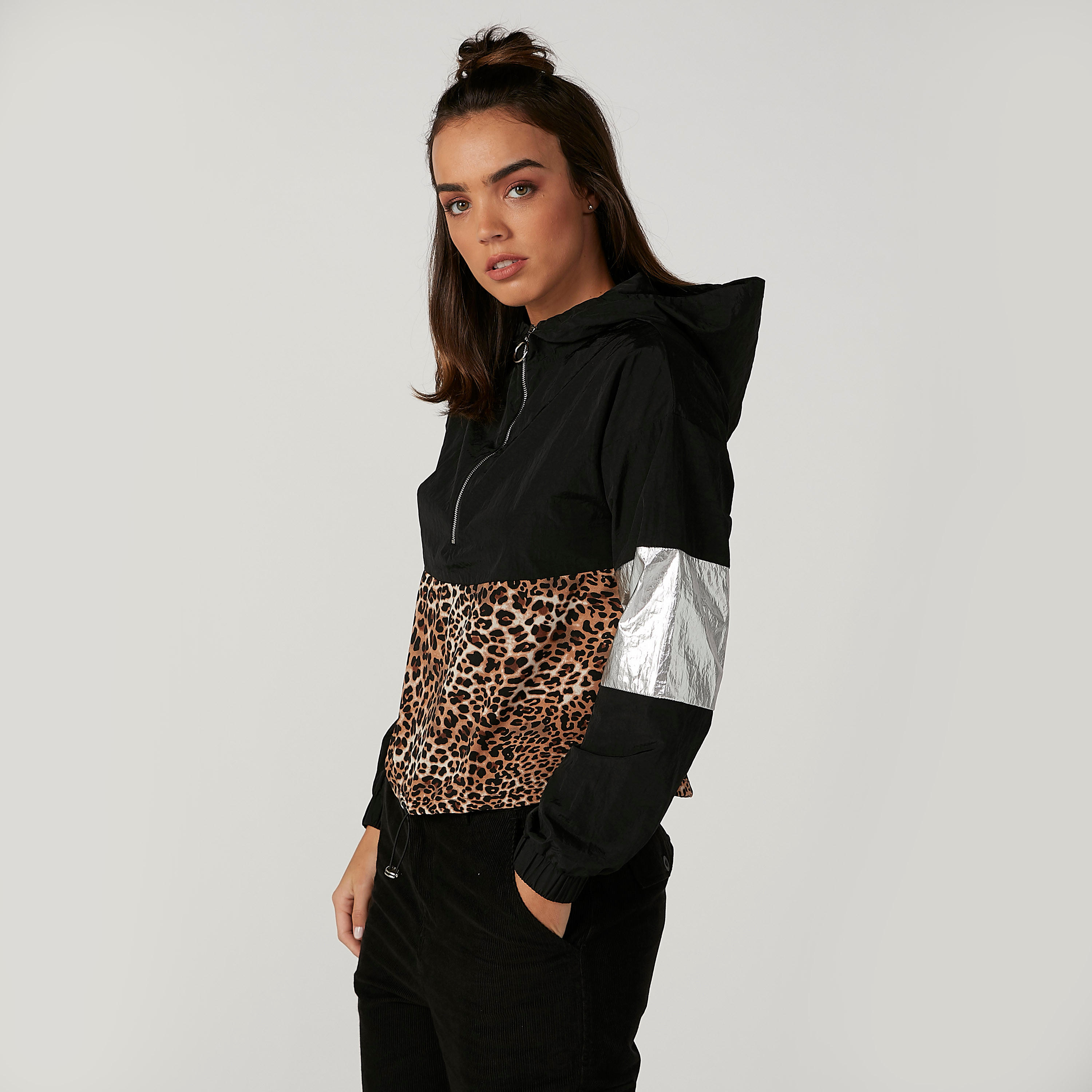 Animal Printed Jacket with Long Sleeves and Hood-women-winterwear-coatsandjackets-jackets-image-1