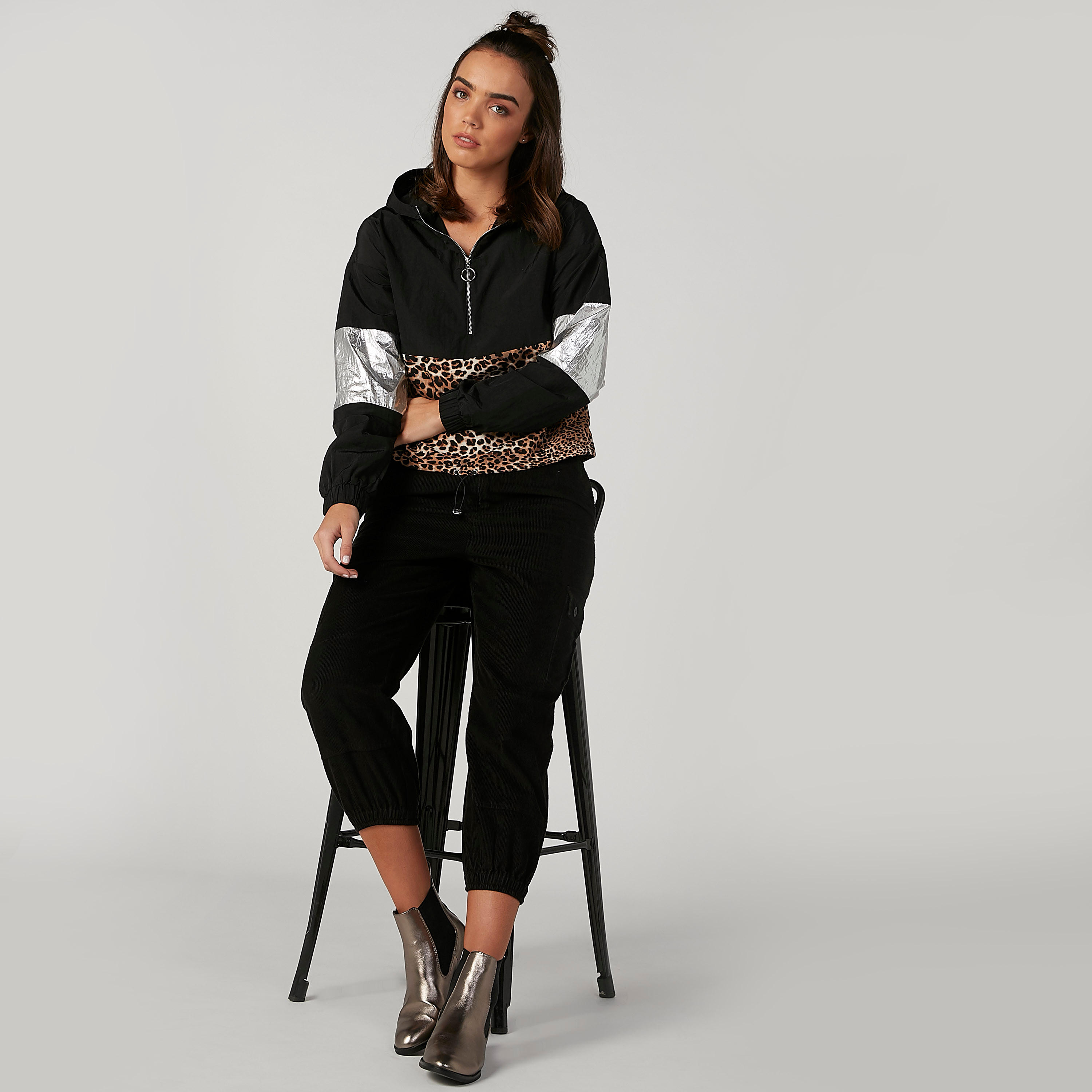 Animal Printed Jacket with Long Sleeves and Hood-women-winterwear-coatsandjackets-jackets-image-4