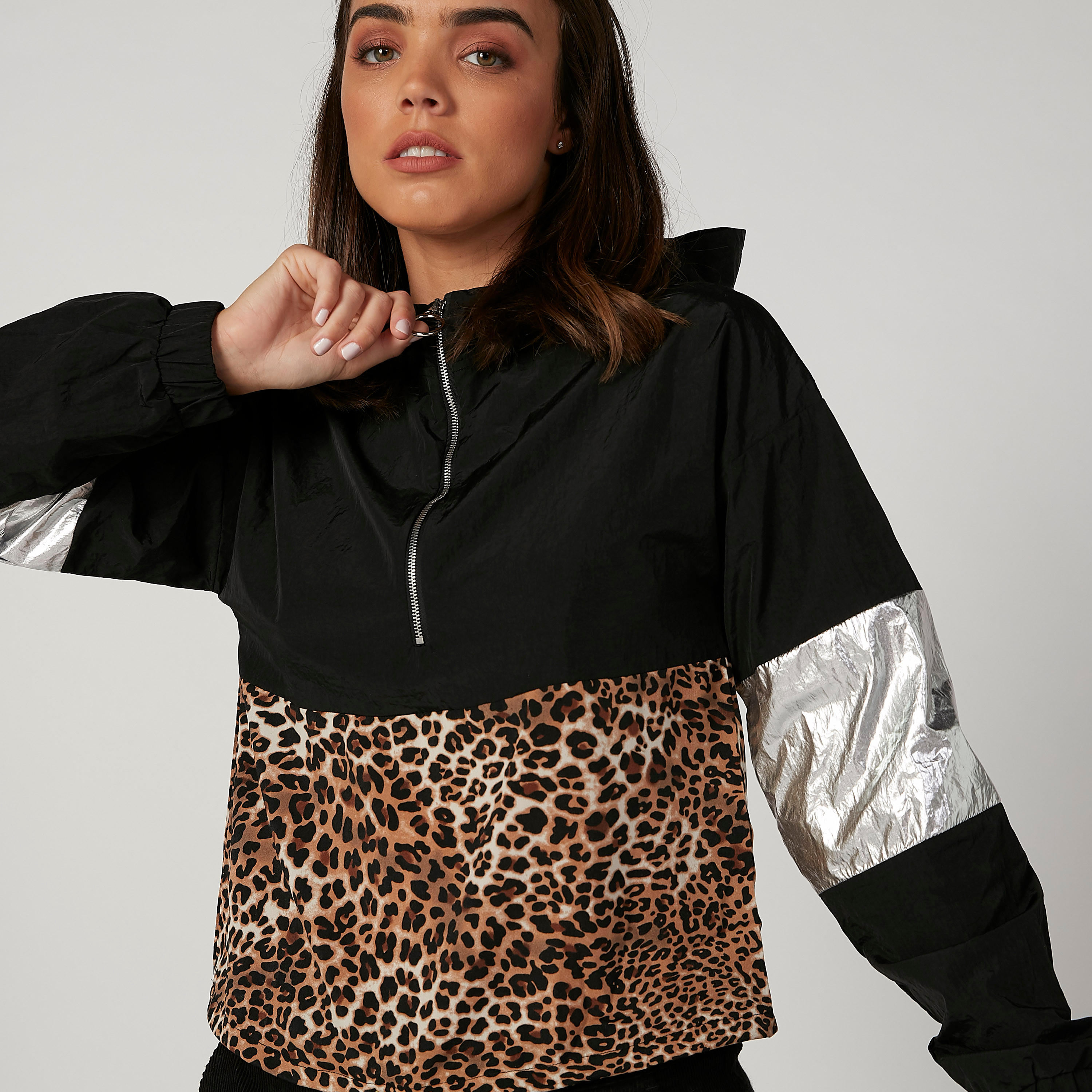Animal Printed Jacket with Long Sleeves and Hood-women-winterwear-coatsandjackets-jackets-image-5
