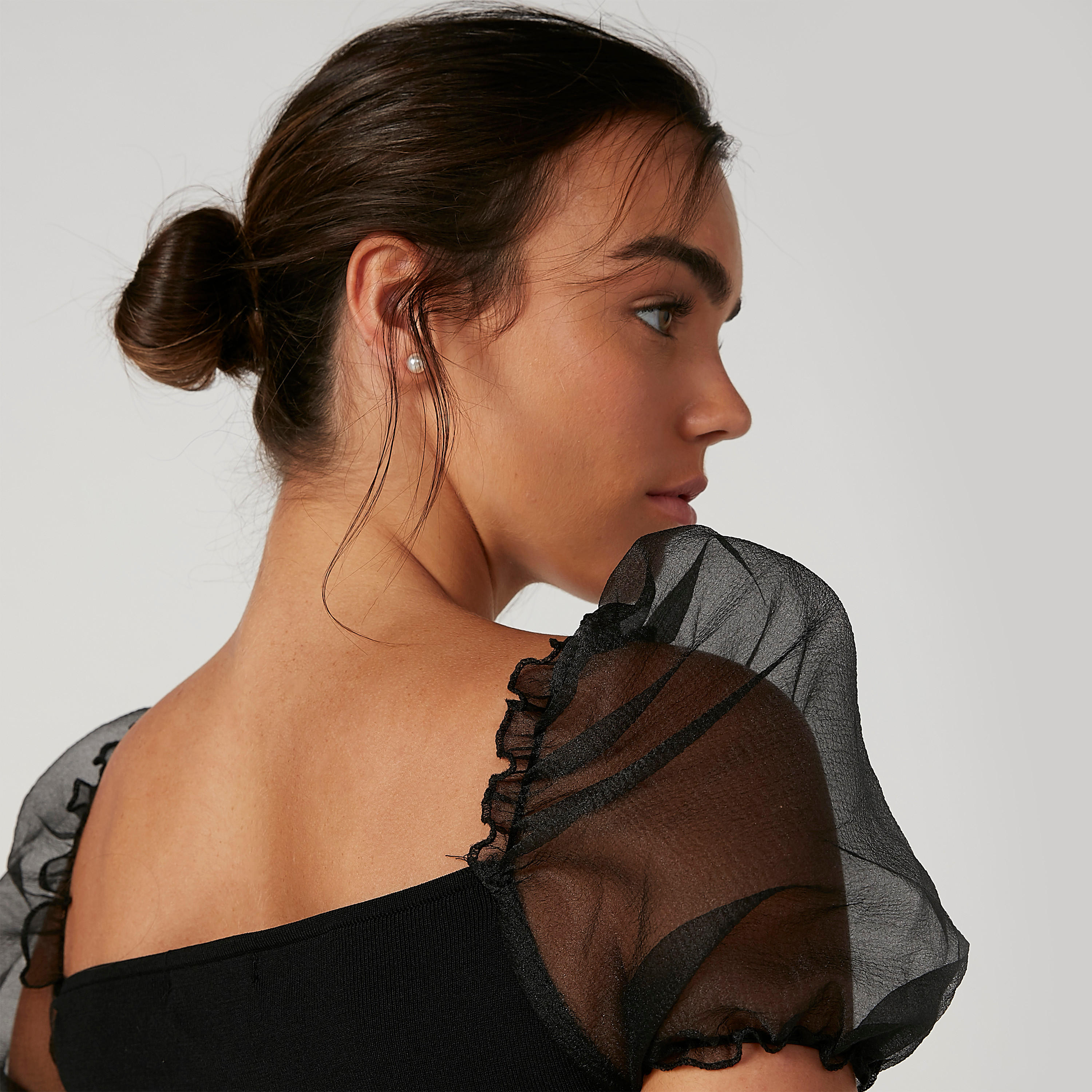 بلوزة سكيني بارزة الملمس بياقة قارب وأكمام قصيرة-women-clothing-shirtsandblouses-blouses-image-5