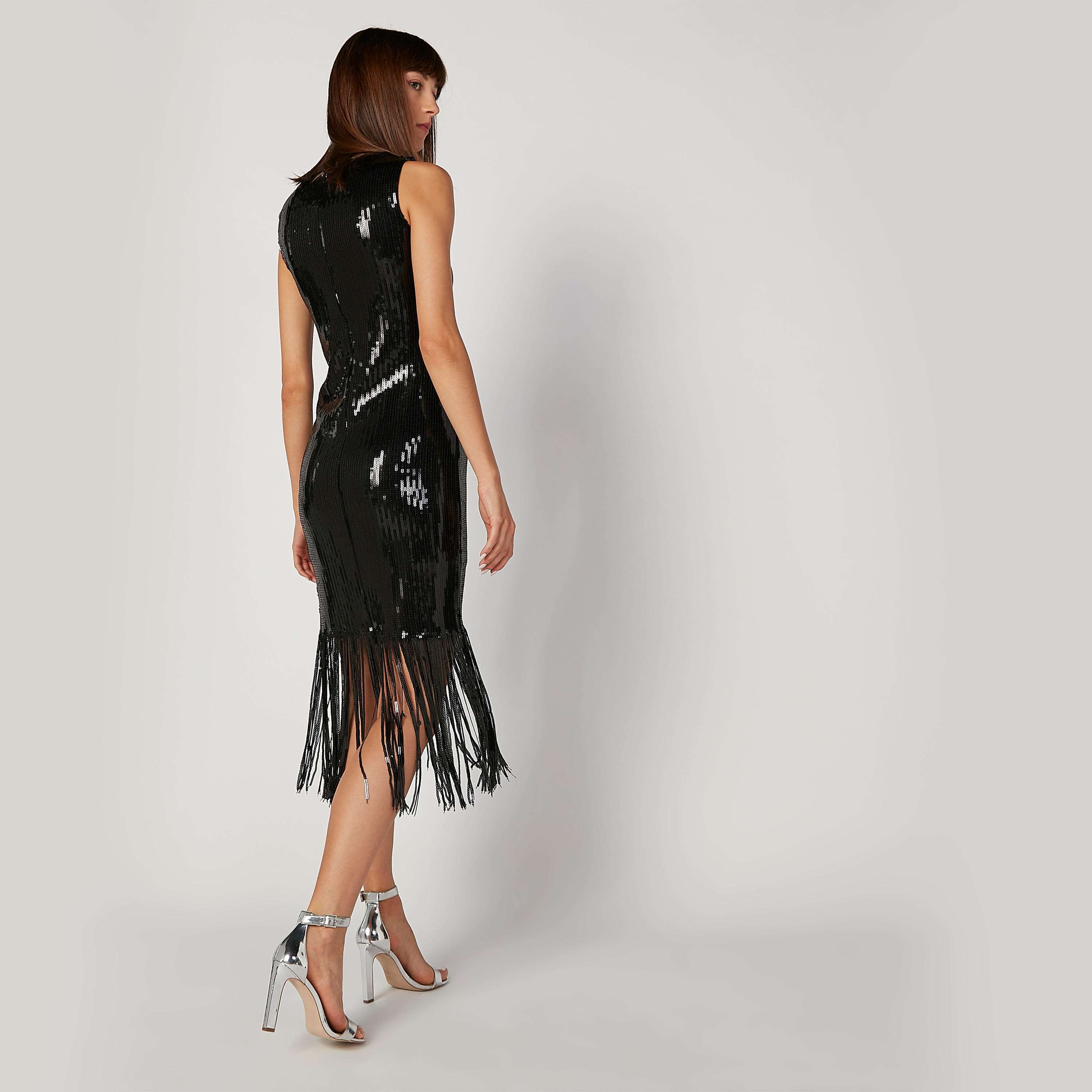 فستان ميدي مزيّن دون أكمام بياقة مستديرة وشراشيب-women-clothing-dresses-image-2