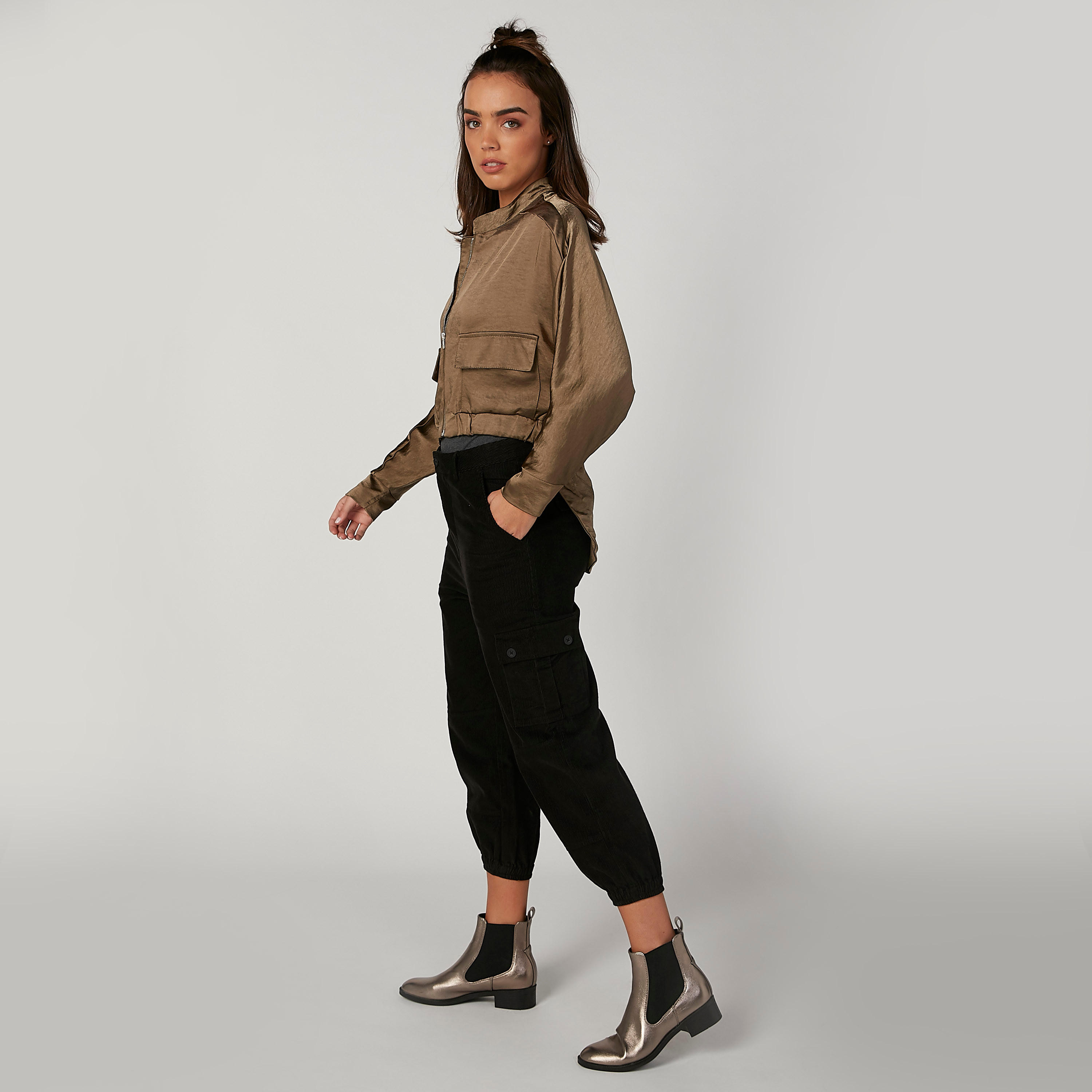 جاكيت سادة بأكمام طويلة وحواف غير مستوية-women-winterwear-coatsandjackets-jackets-image-2
