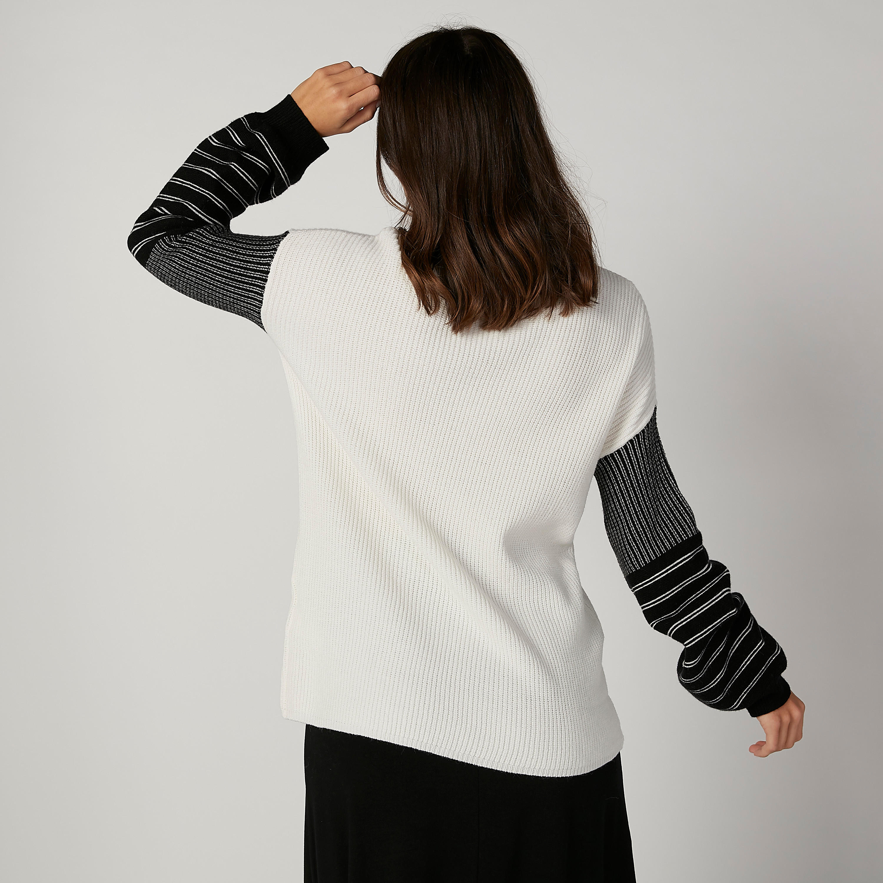 كنزة بارزة الملمس بياقة مستديرة وأكمام طويلة-women-clothing-cardigansandjumpers-jumpers-image-4