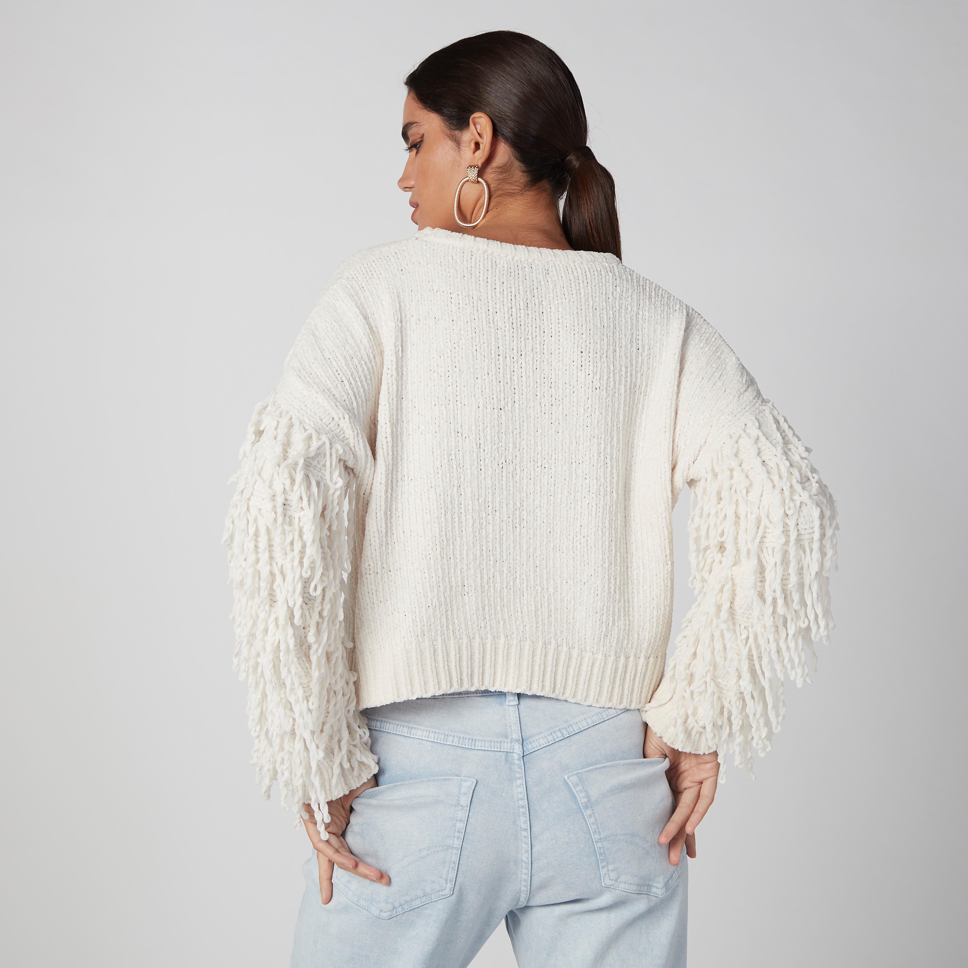 كنزة بارزة الملمس بياقة مستديرة وأكمام طويلة-women-clothing-cardigansandjumpers-jumpers-image-4