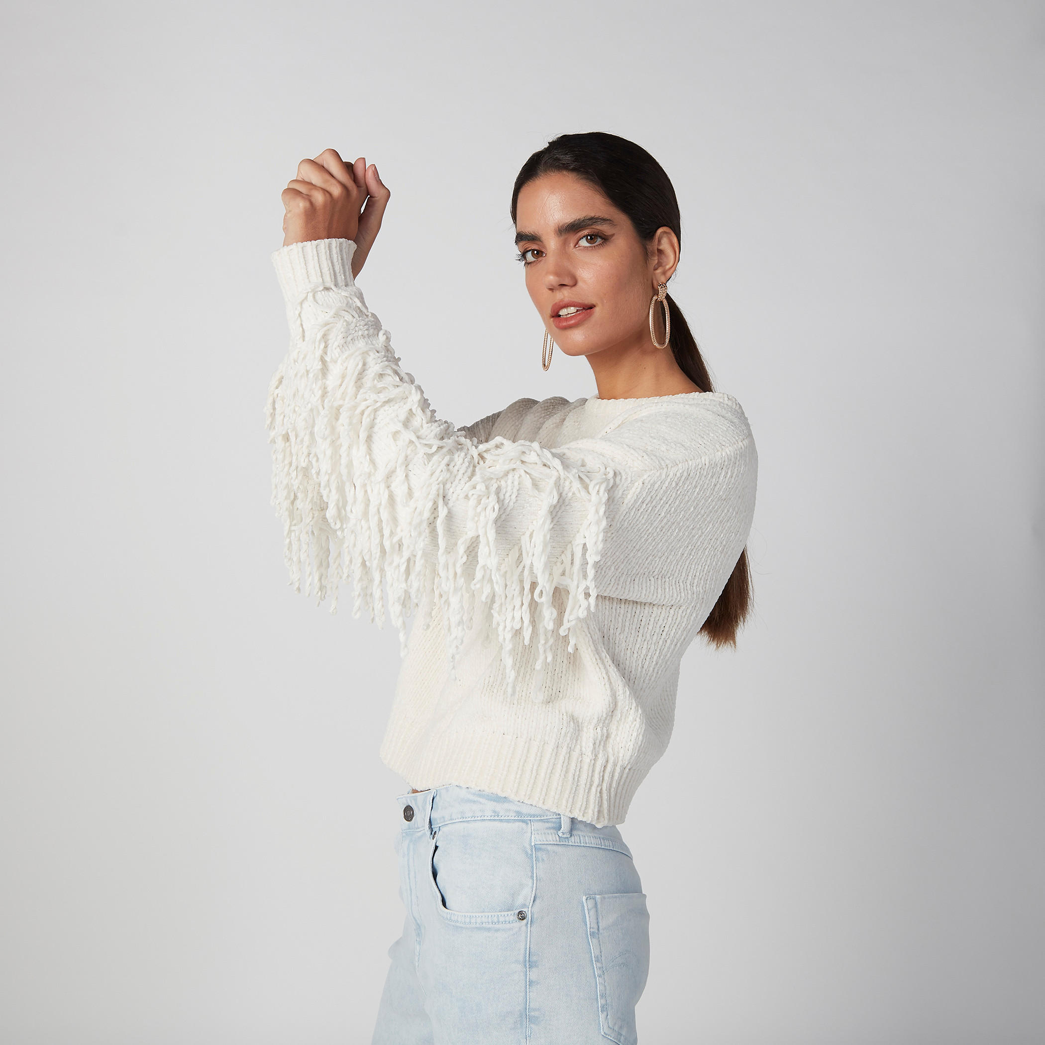 كنزة بارزة الملمس بياقة مستديرة وأكمام طويلة-women-clothing-cardigansandjumpers-jumpers-image-5