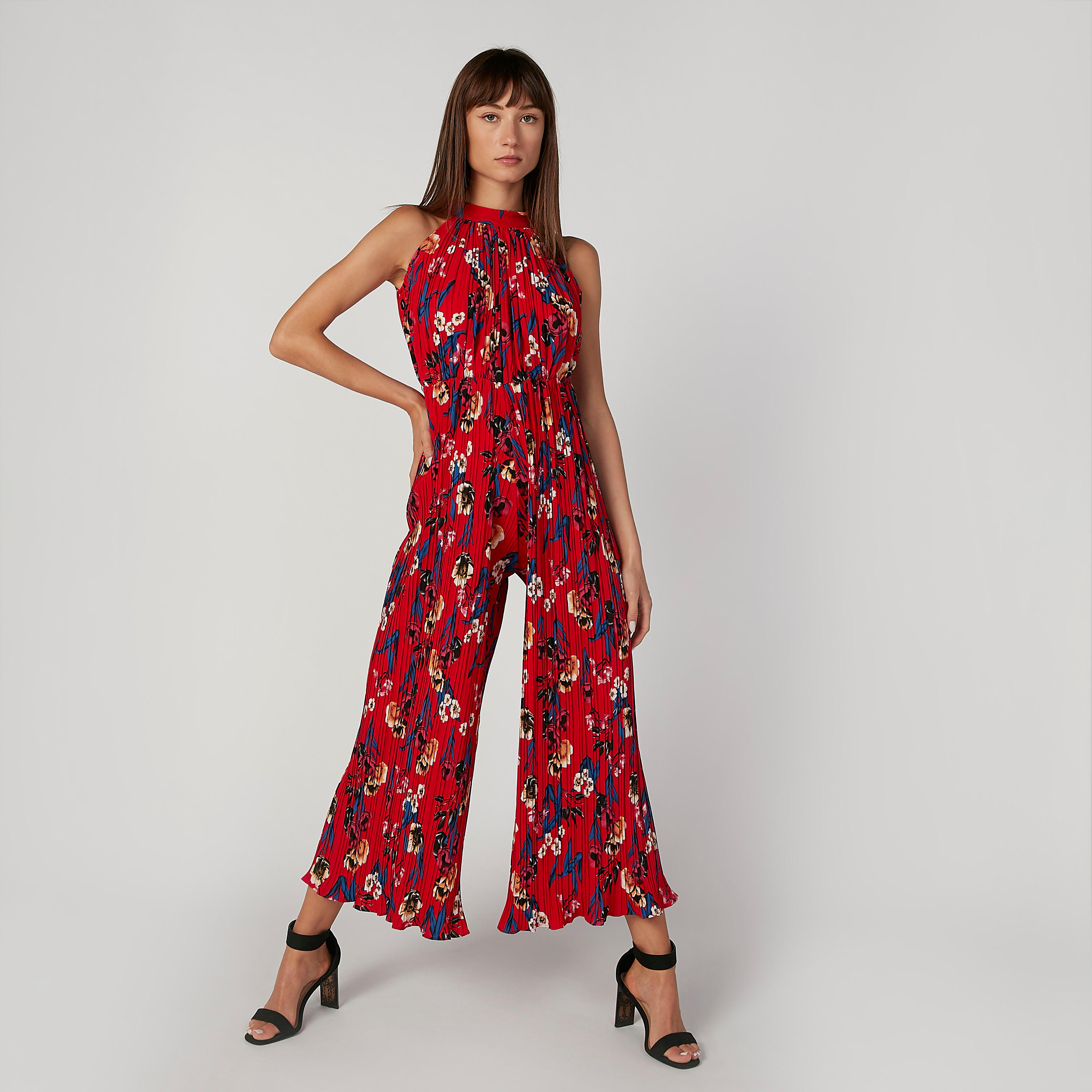 Printed Sleeveless Jumpsuit with Tie Ups-women-clothing-jumpsuits-image-1