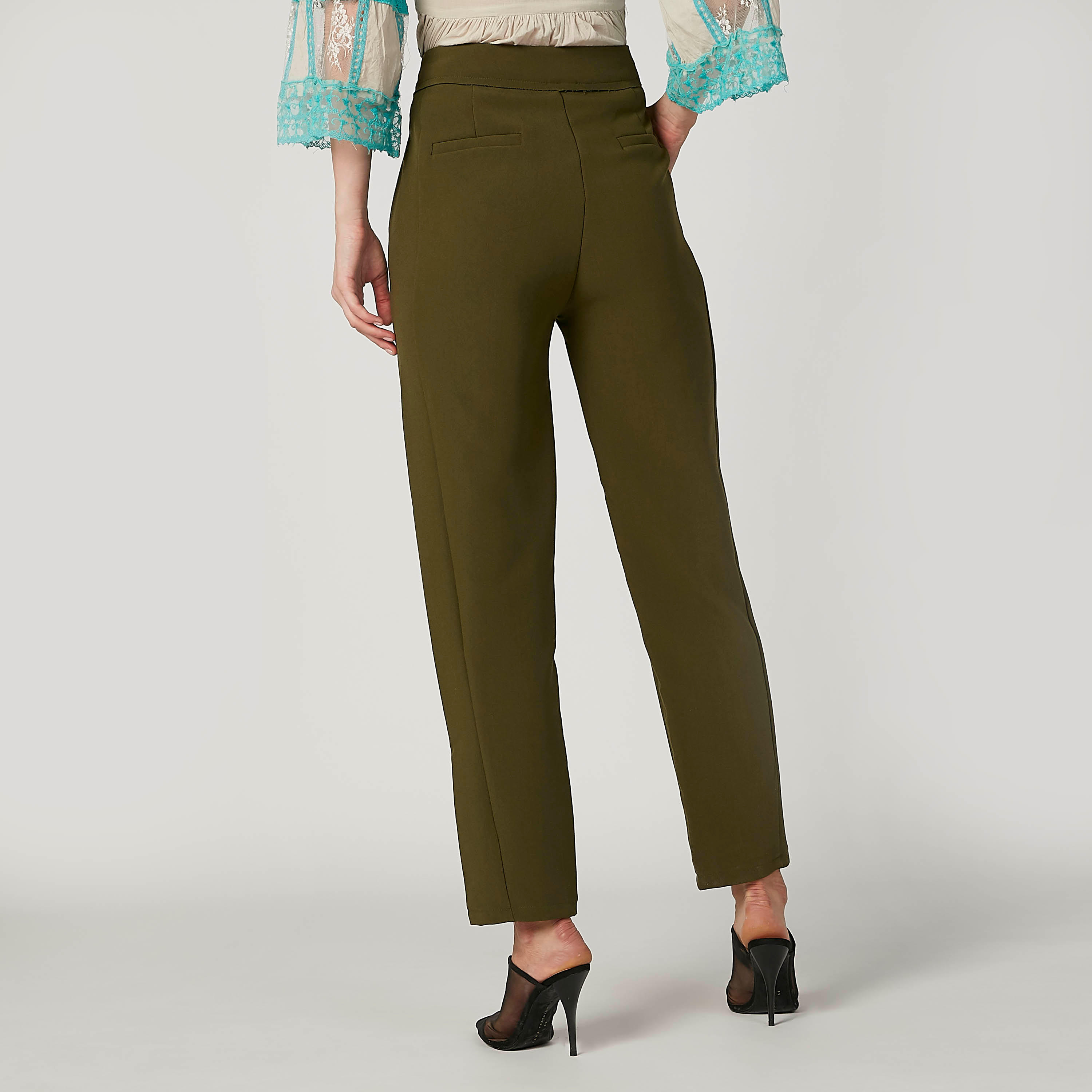 Full Length Plain Trousers with Pocket Detail-women-clothing-bottoms-trousers-image-4