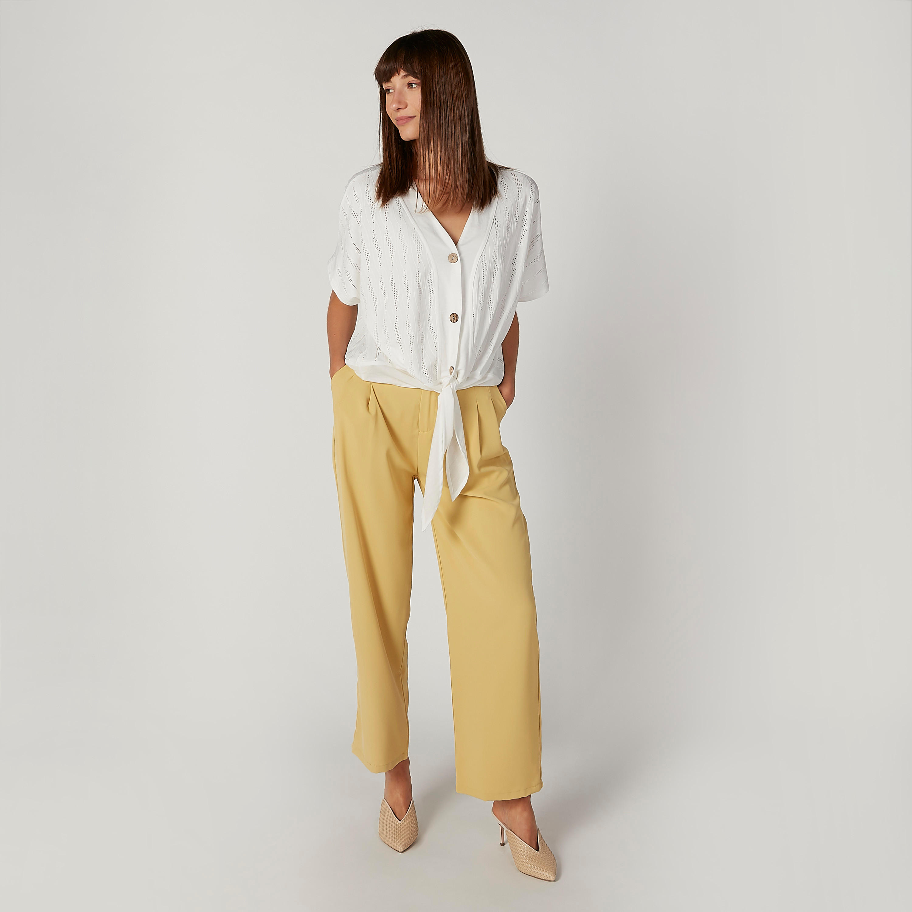 Full Length Plain Palazzo with Pocket Detail-women-clothing-bottoms-trousers-image-2