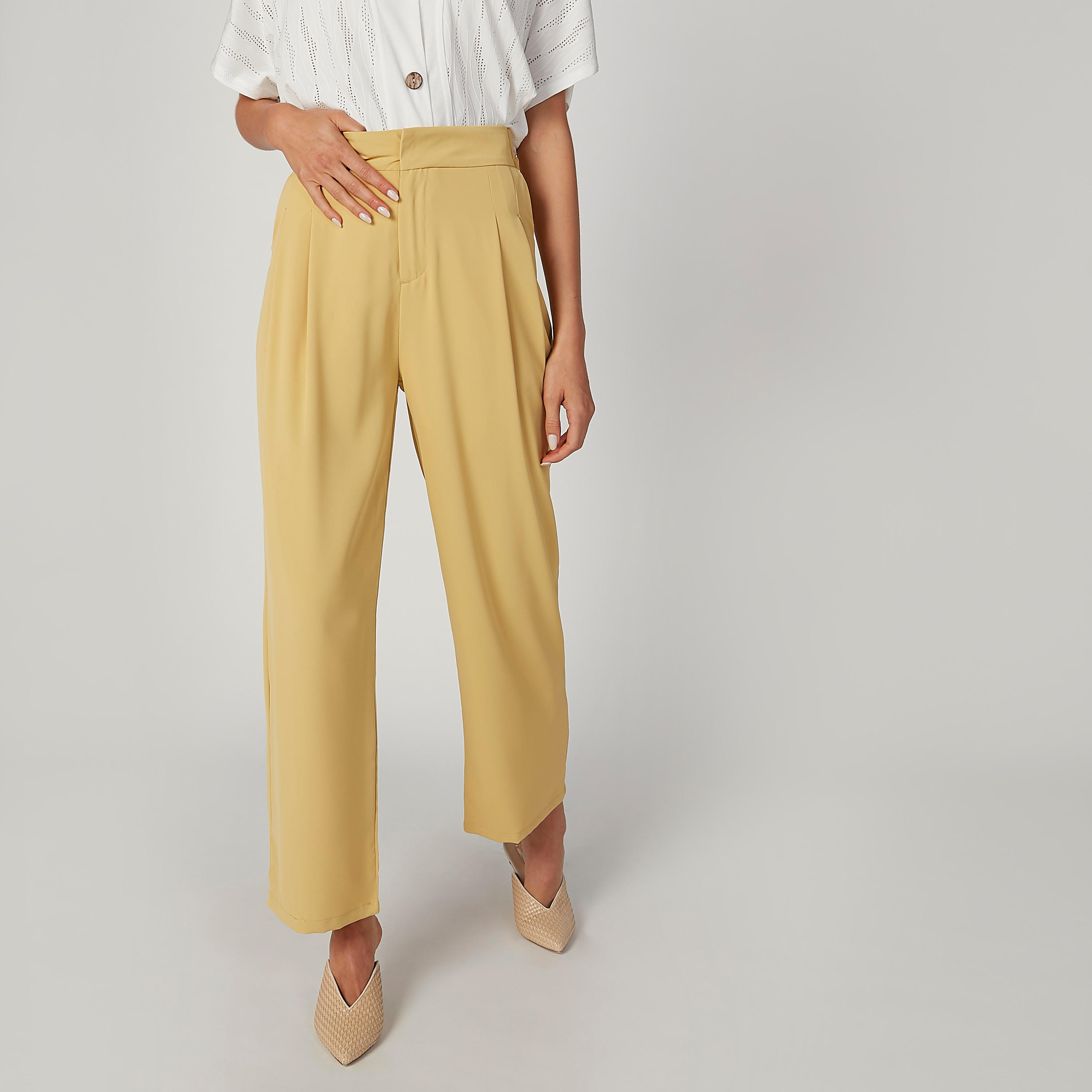 Full Length Plain Palazzo with Pocket Detail-women-clothing-bottoms-trousers-image-4