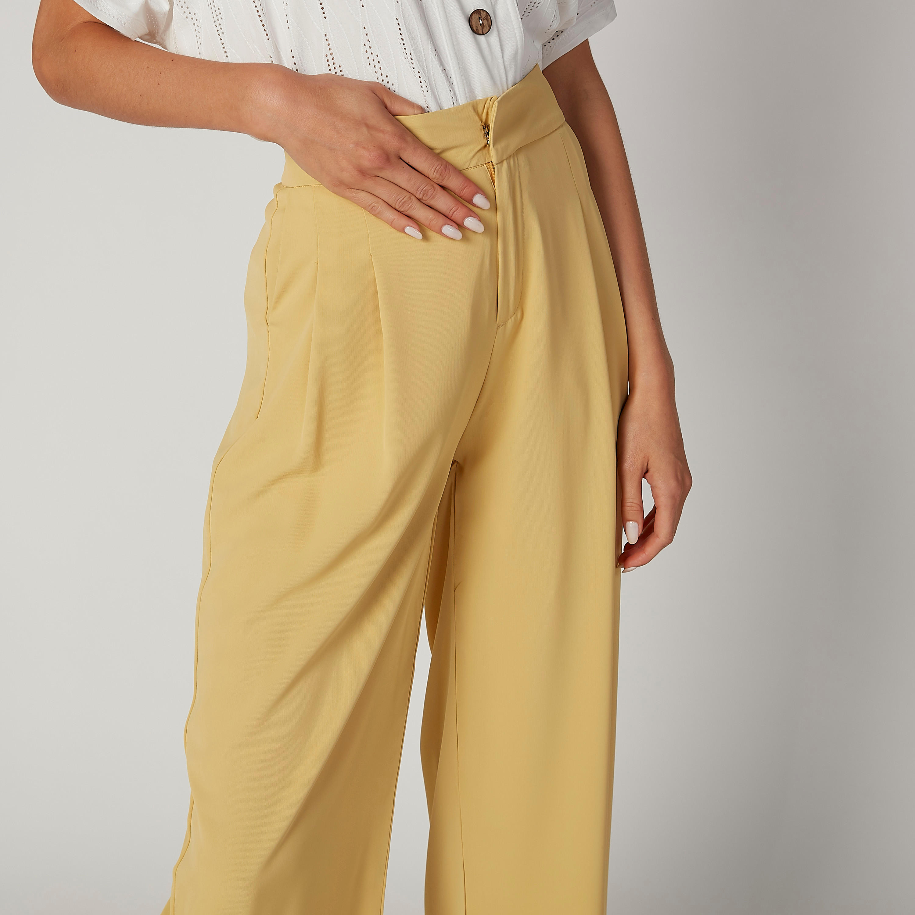 Full Length Plain Palazzo with Pocket Detail-women-clothing-bottoms-trousers-image-5
