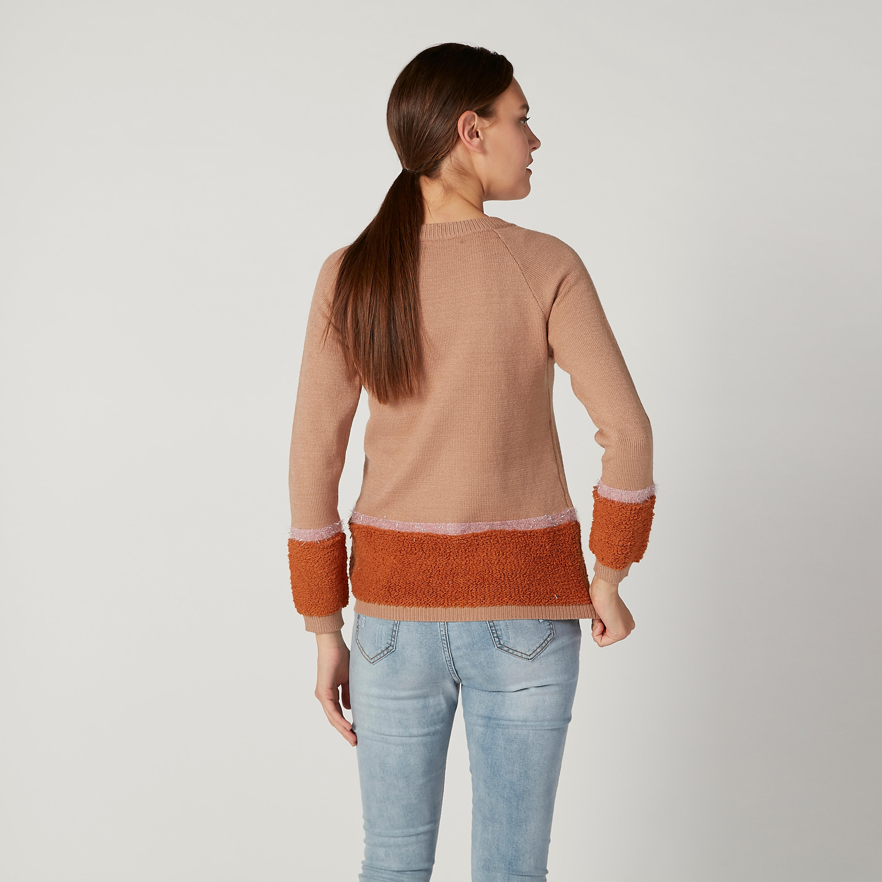 كنزة بارزة الملمس بياقة مستديرة وأكمام طويلة-women-clothing-cardigansandjumpers-jumpers-image-4