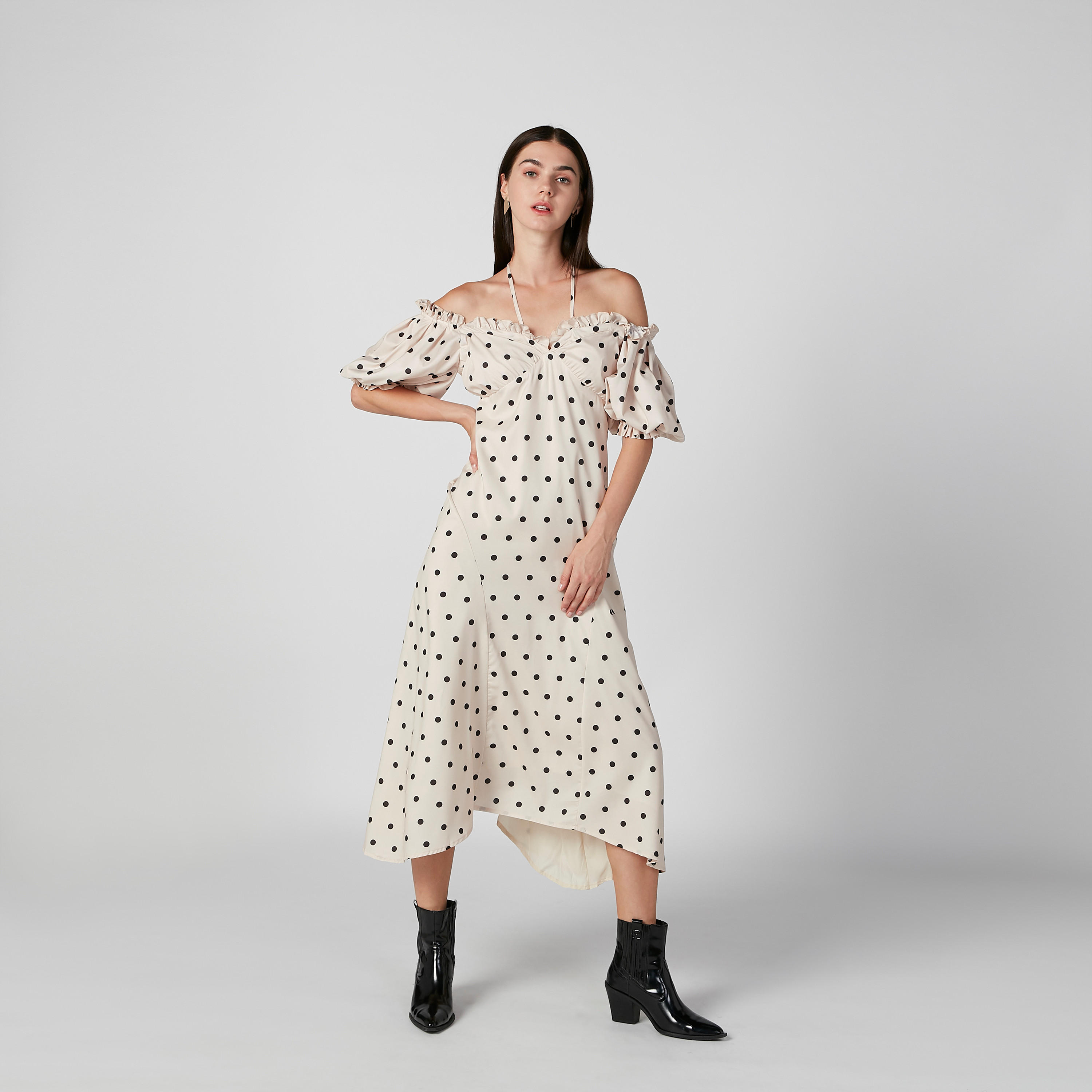 فستان طويل بحوّاف غير مستوية وأربطة وطبعات-women-clothing-dresses-image-4