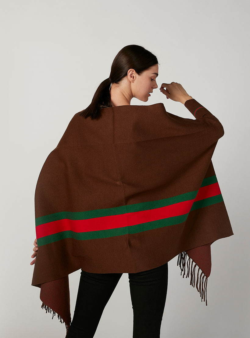 Wide Fit Striped Cardigan with Long Sleeves and Fringes-women-winterwear-cardigansandjumpers-cardigans-image-4