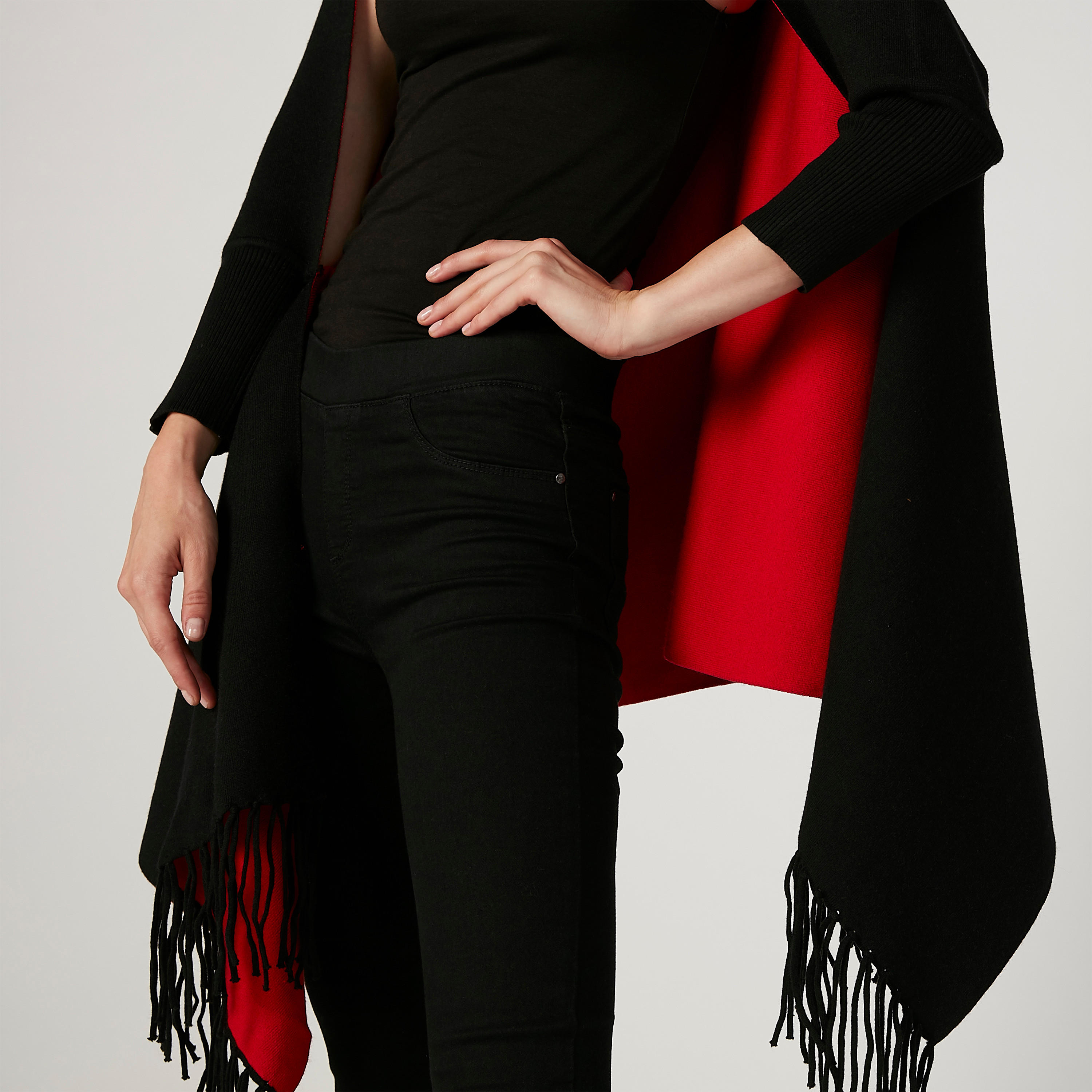 كارديجان بارز الملمس بقصّة واسعة وأكمام طويلة بشراشيب-women-winterwear-cardigansandjumpers-cardigans-image-3