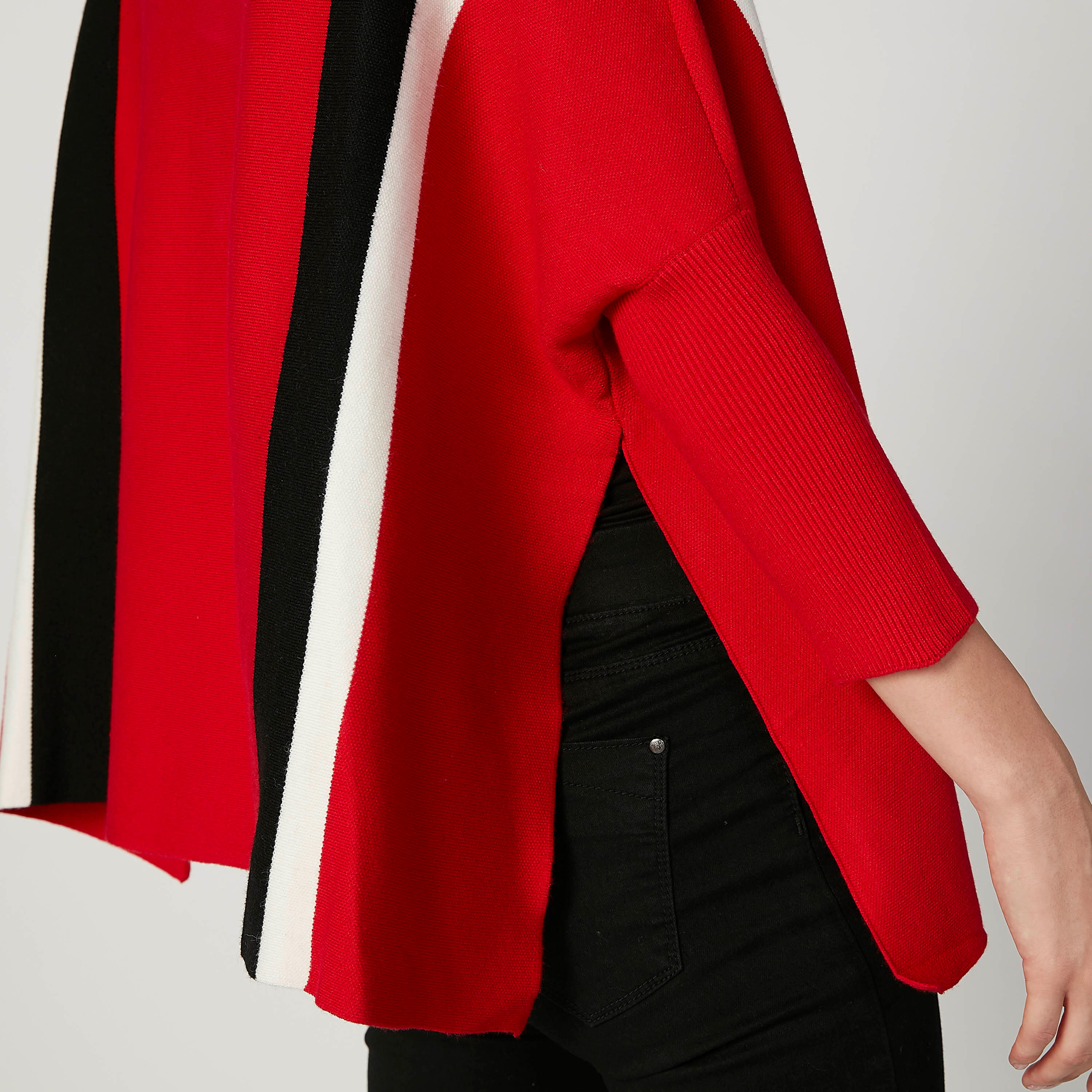 كارديجان مقلّم بقصّة واسعة وياقة عالية وأكمام طويلة-women-clothing-cardigansandjumpers-jumpers-image-3