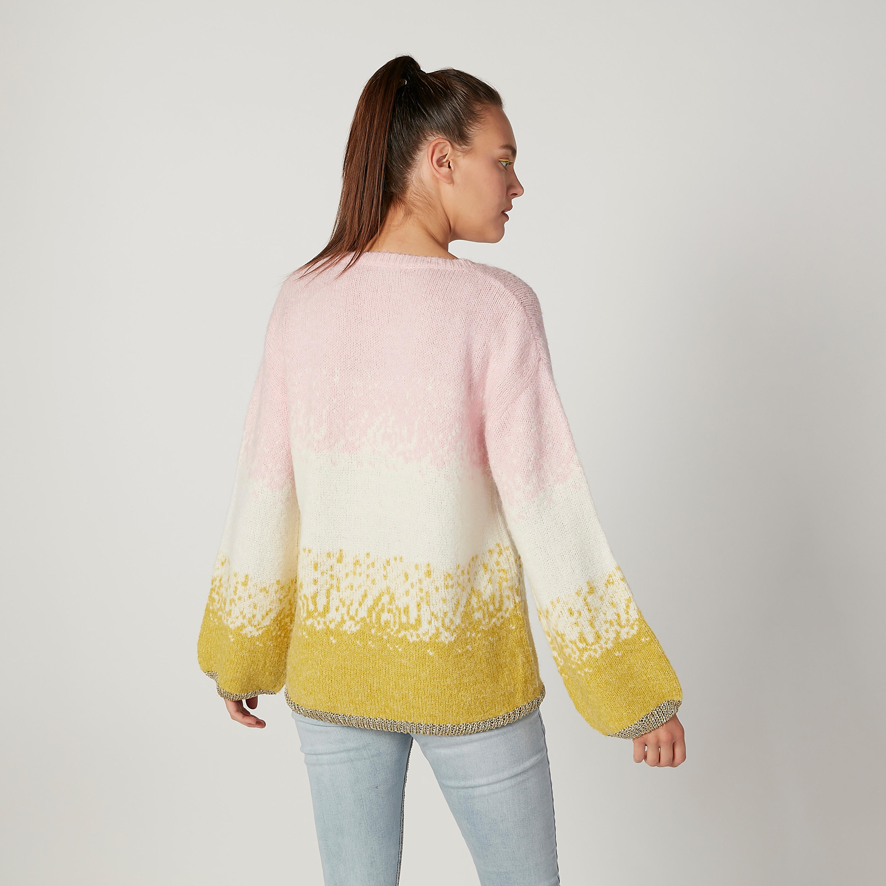كنزة بارزة الملمس بياقة مستديرة وأكمام طويلة-women-clothing-cardigansandjumpers-jumpers-image-4