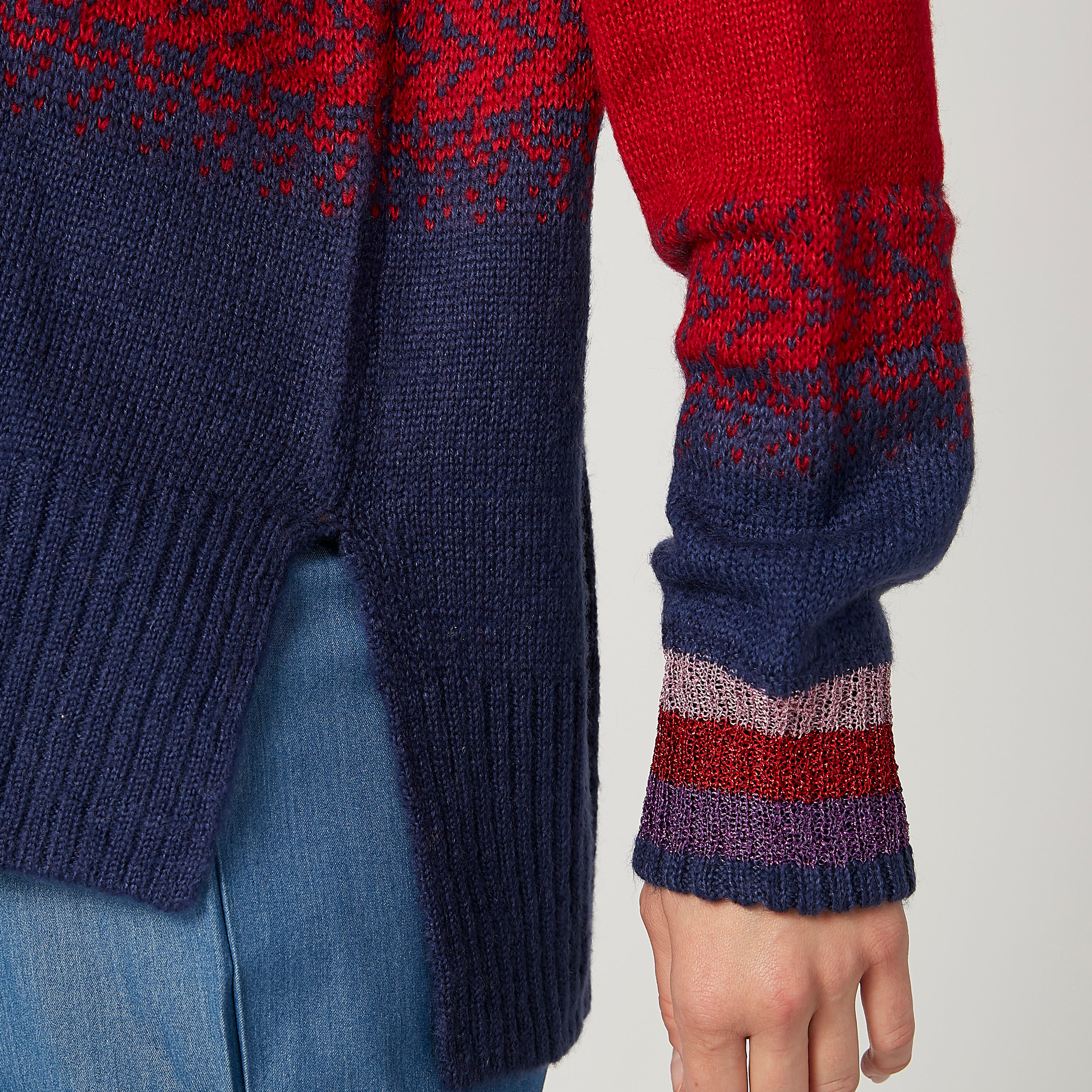 كنزة بارزة الملمس بياقة V وأكمام طويلة-women-clothing-cardigansandjumpers-jumpers-image-3