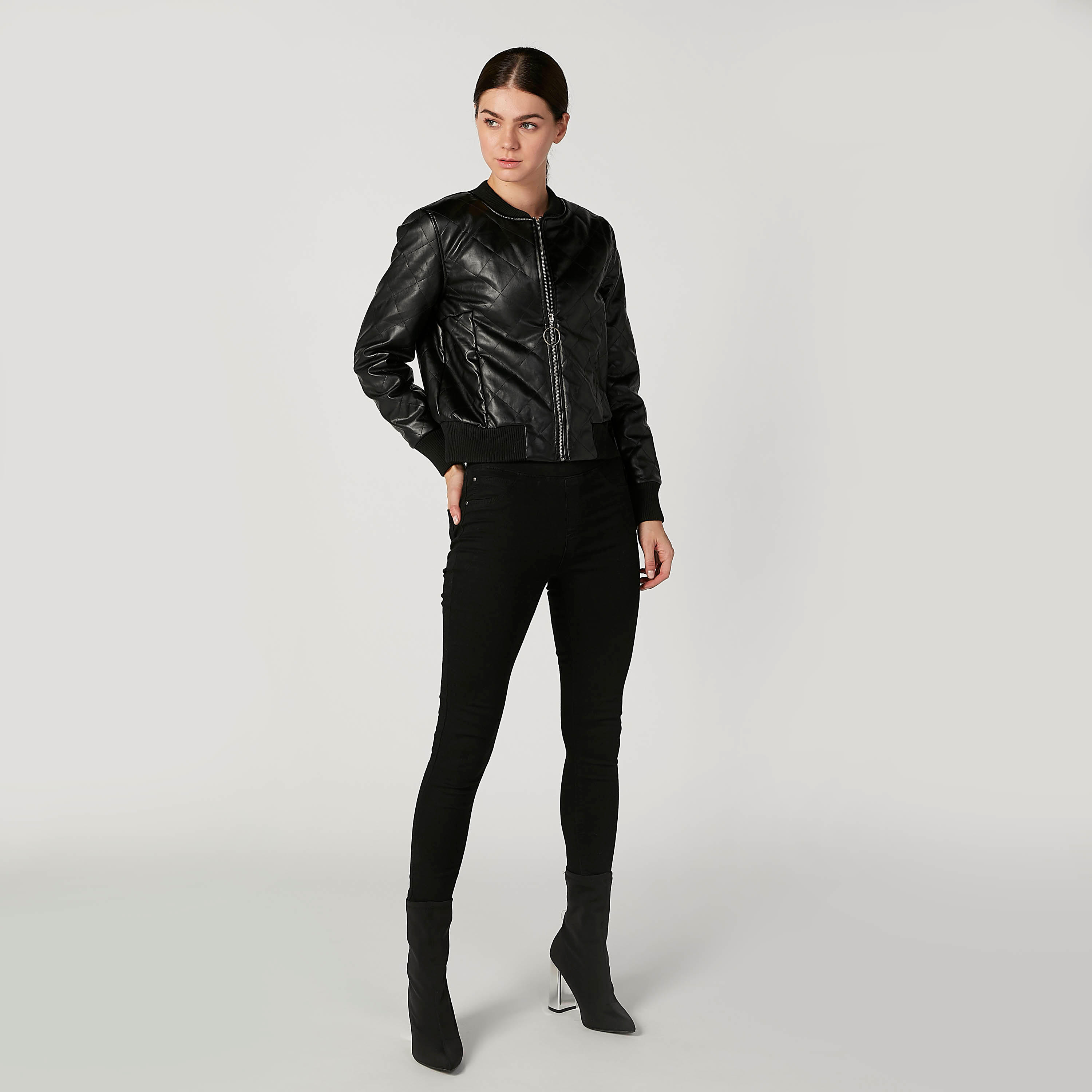 جاكيت مبطّن بأكمام طويلة وجيوب كنغر-women-winterwear-coatsandjackets-jackets-image-3