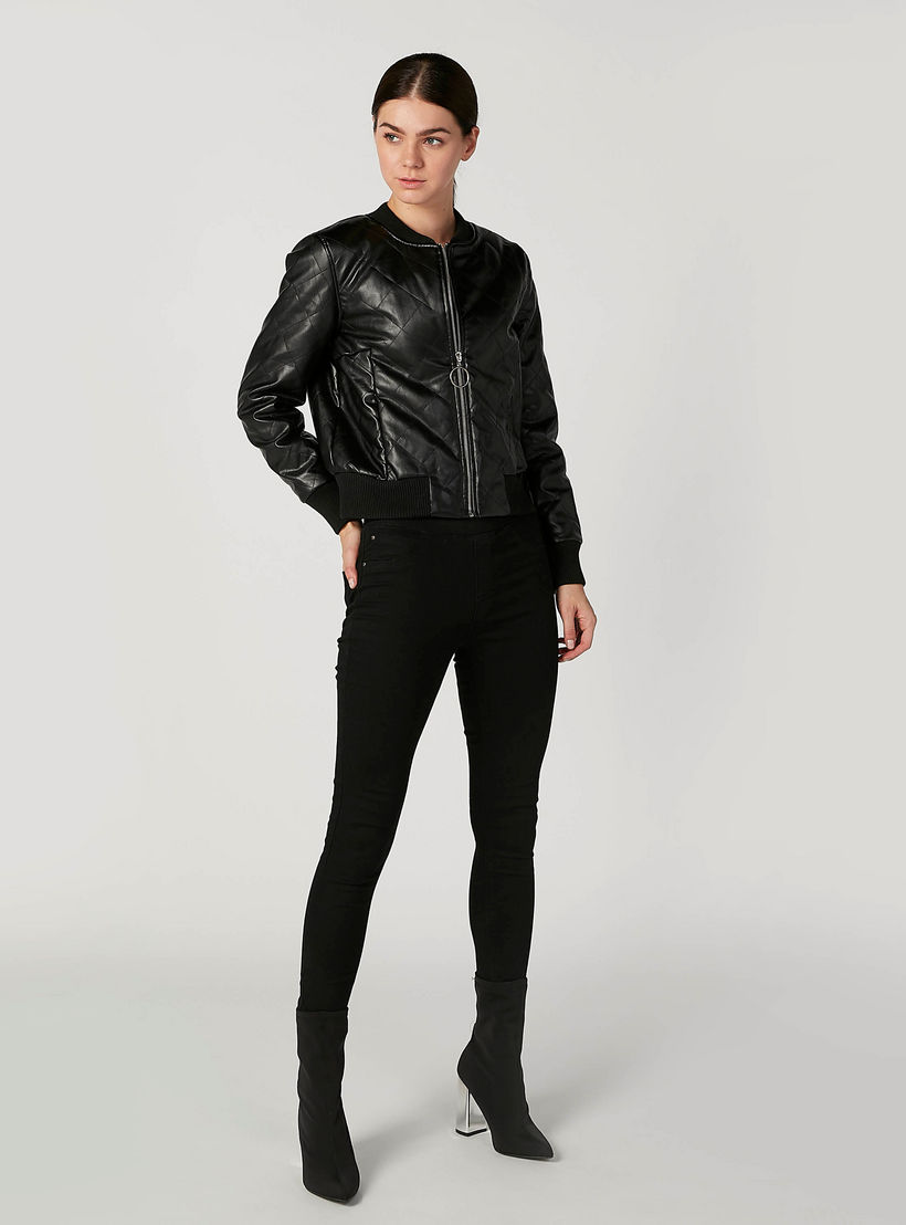 جاكيت مبطّن بأكمام طويلة وجيوب كنغر-women-winterwear-coatsandjackets-jackets-image-3