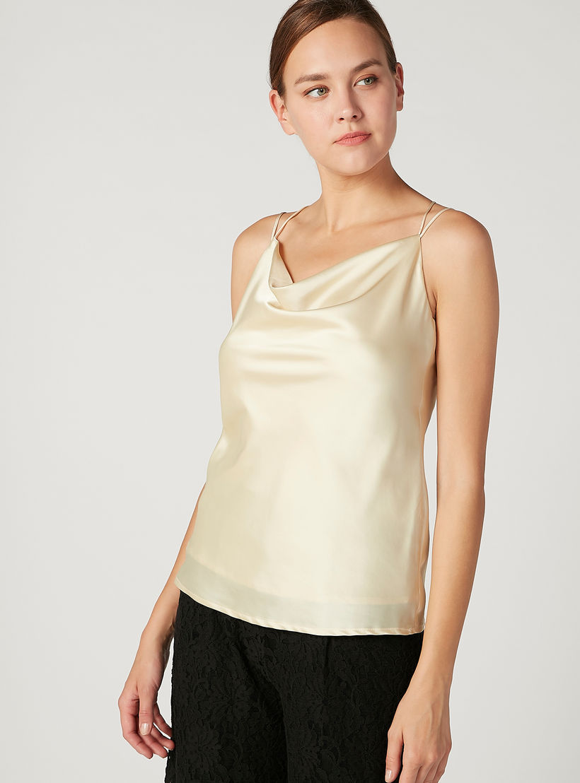 بلوزة سادة دون أكمام بياقة منسدلة-women-clothing-shirtsandblouses-blouses-image-4