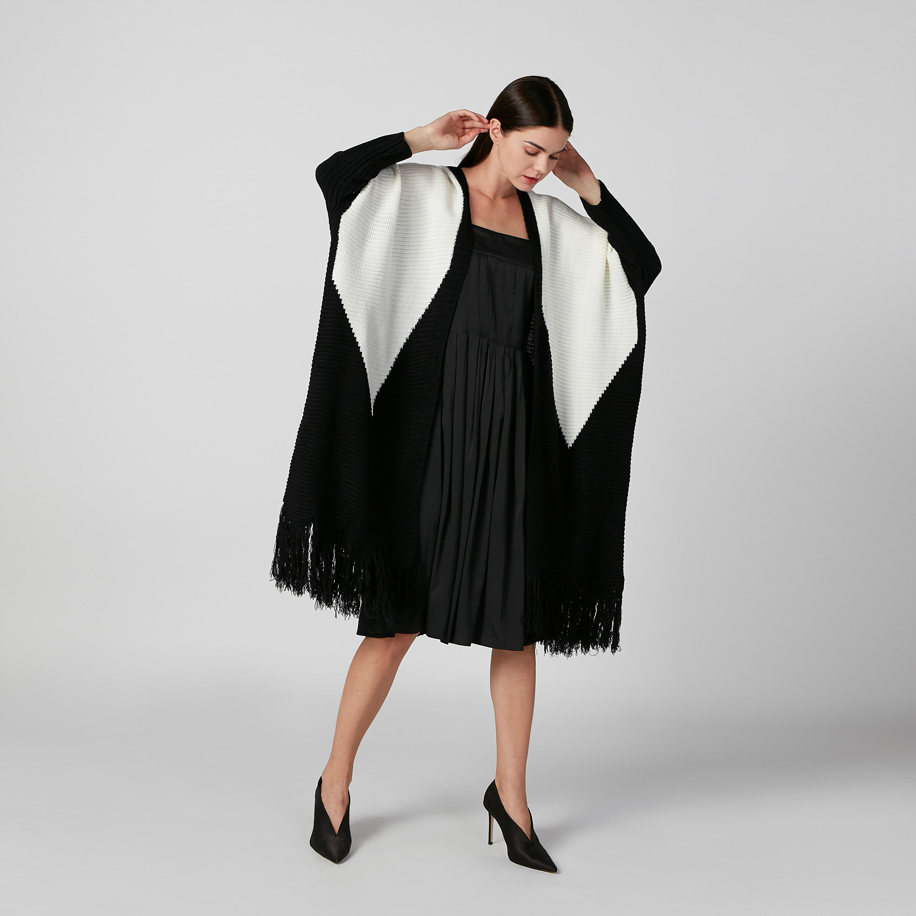 فستان ميدي إيه لاين سادة بحمّالات رفيعة-women-clothing-dresses-image-3