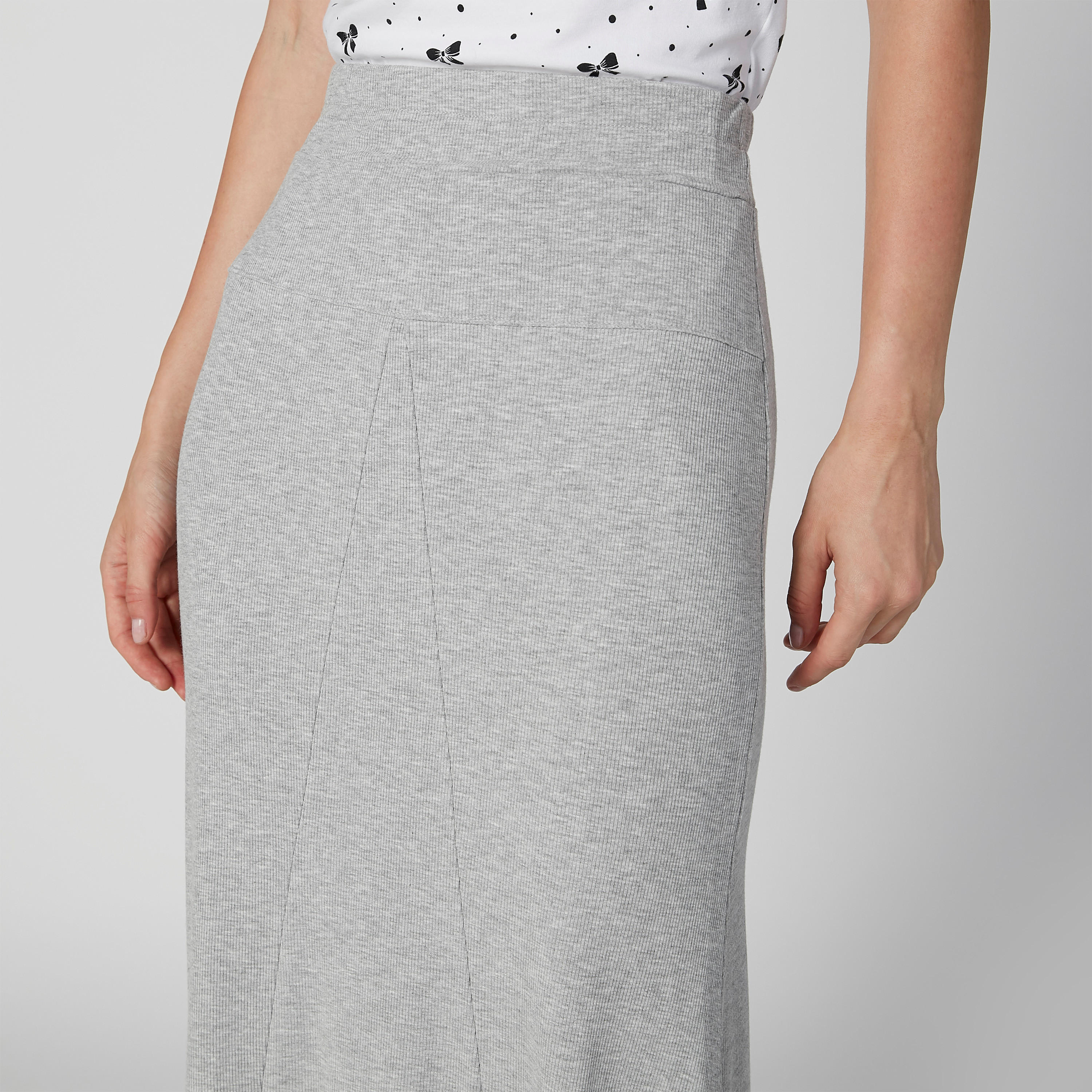 تنورة ماكسي إيه لاين بخصر مطّاطي وفتحة خلفية-women-clothing-bottoms-skirts-image-3