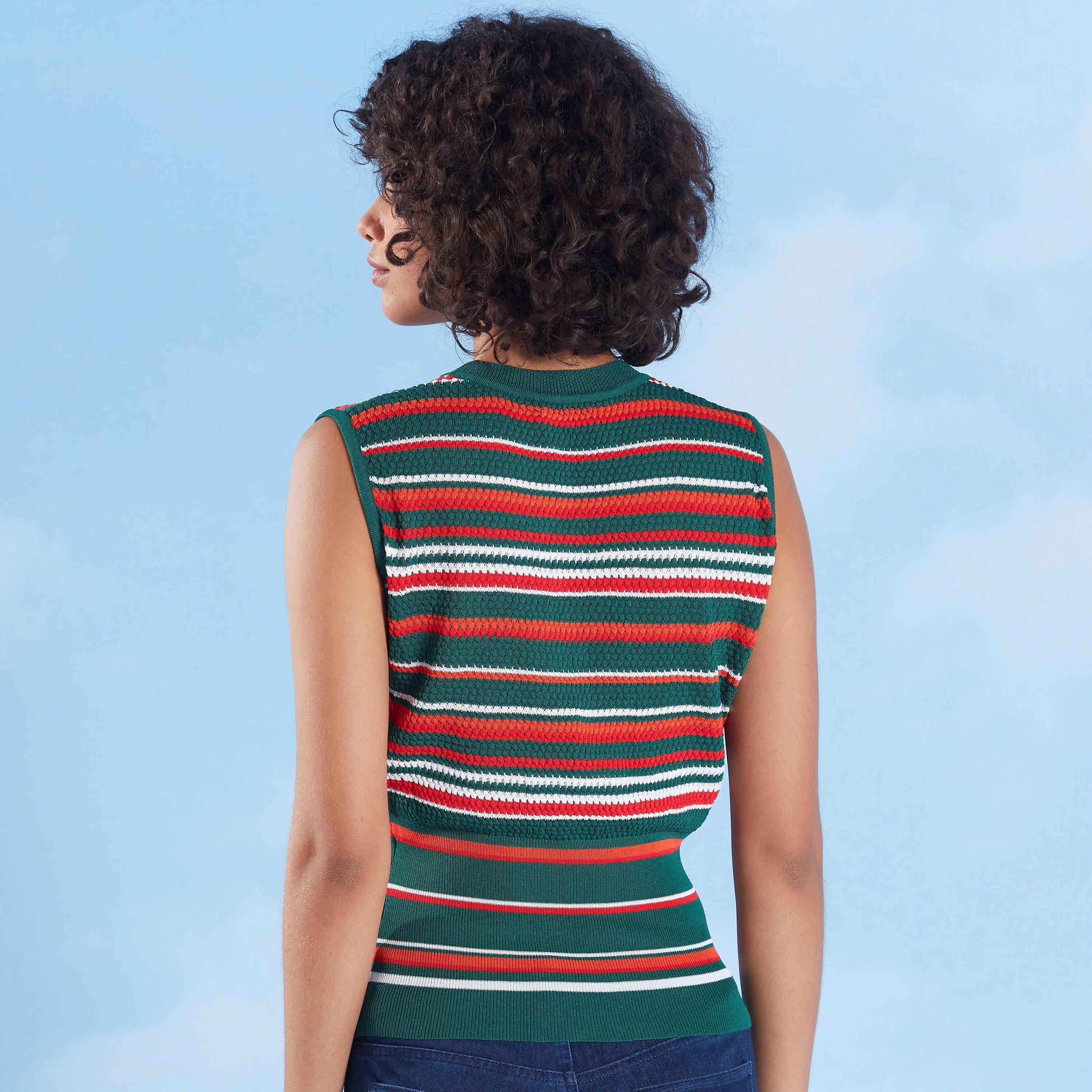 Striped Sleeveless Top with Crew Neck-women-clothing-shirtsandblouses-blouses-image-4