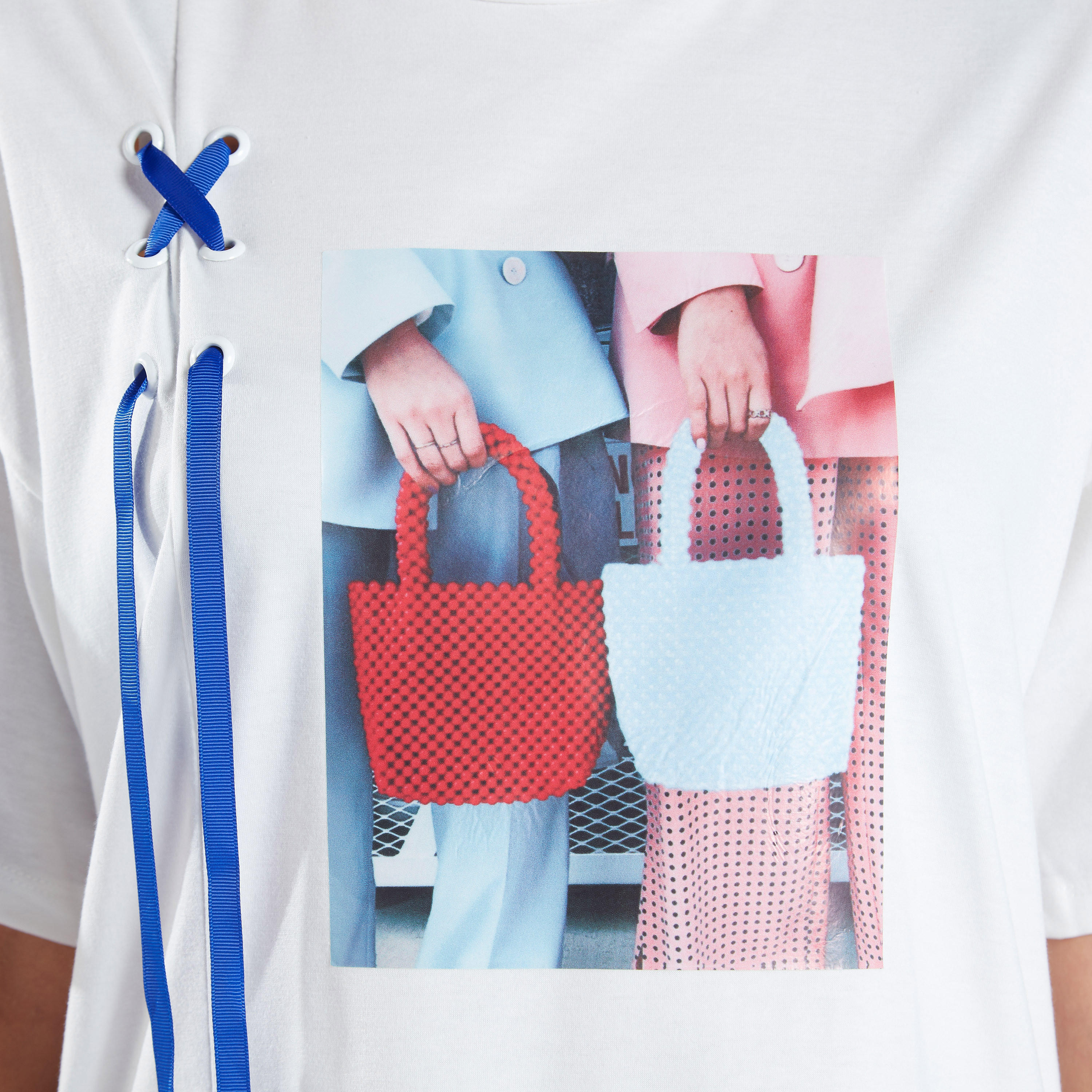 تيشيرت بأكمام 3/4 وحوّاف غير مستوية وطبعات-women-clothing-tshirts-image-3