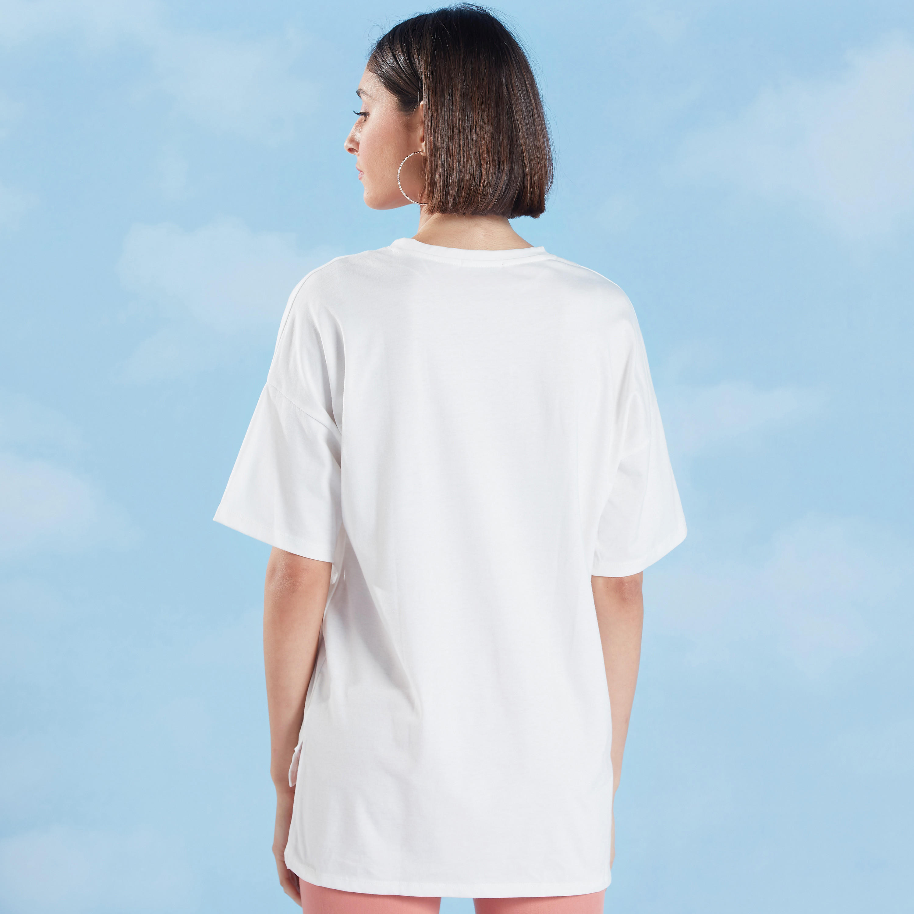 تيشيرت بأكمام 3/4 وحوّاف غير مستوية وطبعات-women-clothing-tshirts-image-1
