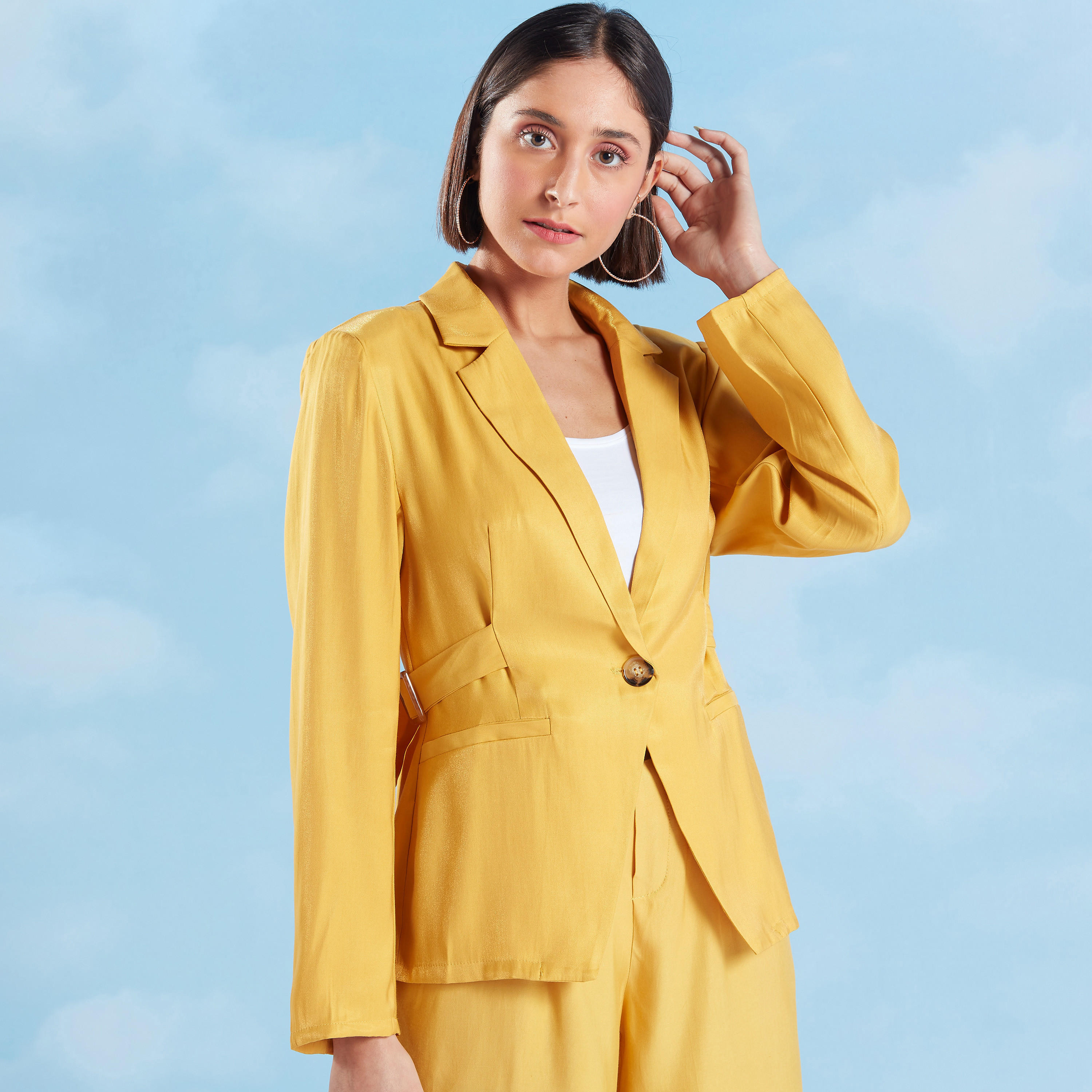 Plain Blazer with Notched Lapel and Belt-women-clothing-coatsandjackets-blazers-image-3