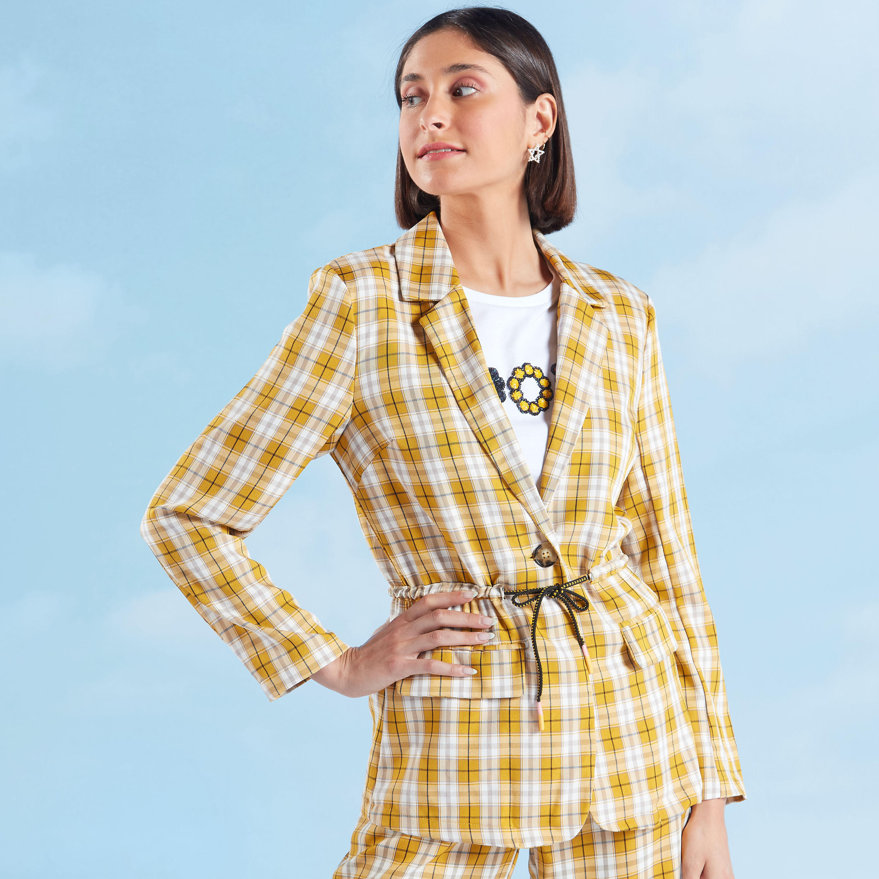 جاكيت بليزر كاروهات مع أربطة-women-clothing-coatsandjackets-blazers-image-1