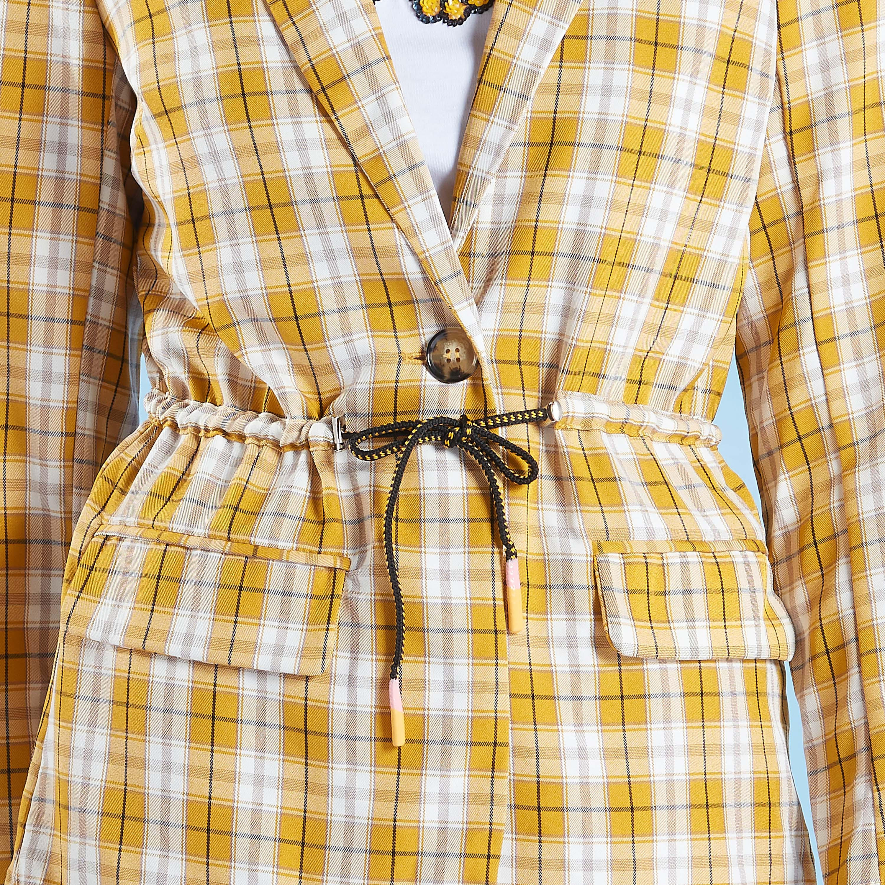 جاكيت بليزر كاروهات مع أربطة-women-clothing-coatsandjackets-blazers-image-3
