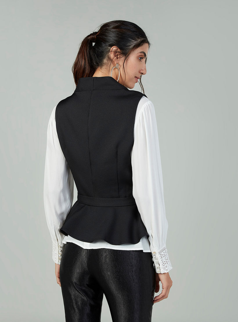 جاكيت سليم سادة دون أكمام بياقة V-women-winterwear-coatsandjackets-jackets-image-1