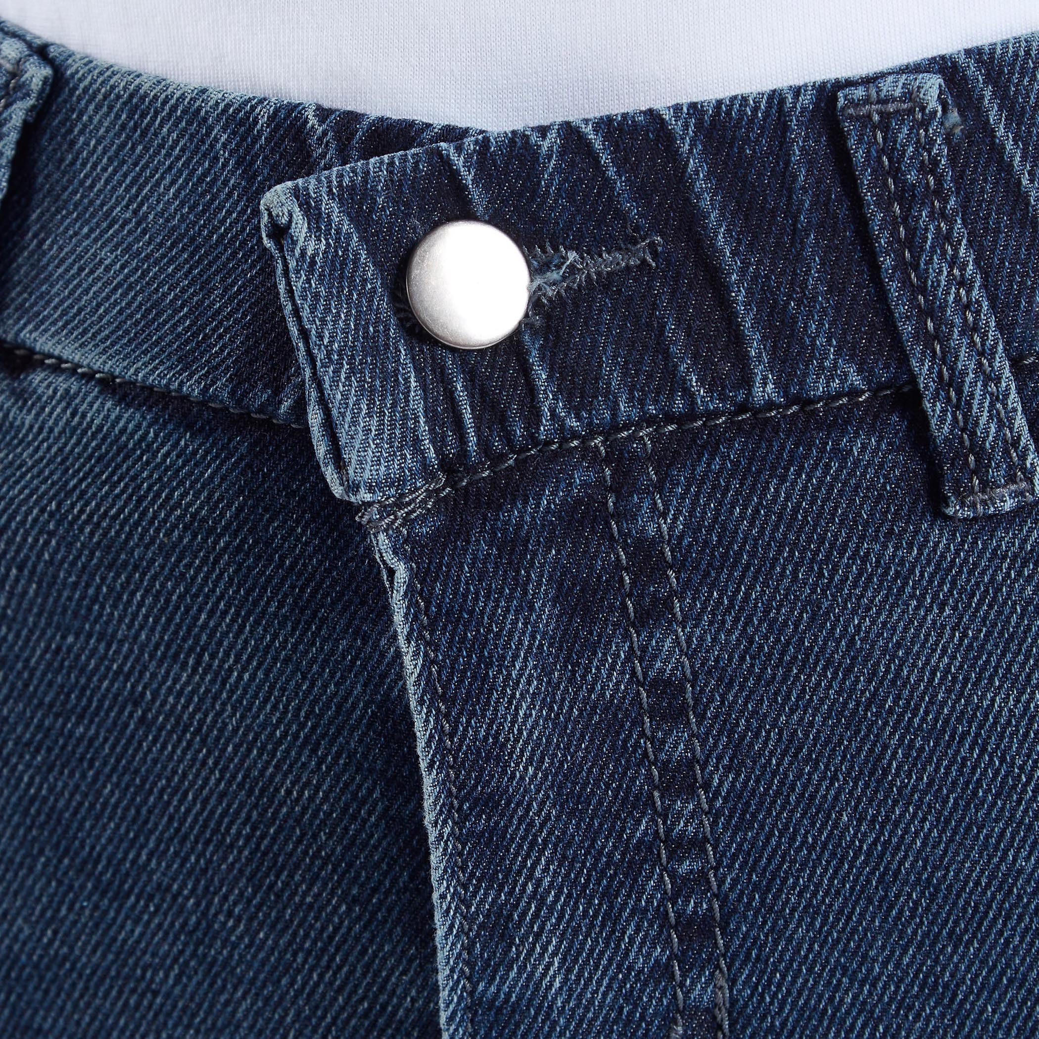 بنطلون جينز ممزق بخصر مرن متوسط الارتفاع وجيوب وعراوي حزام-women-clothing-bottoms-jeans-image-5