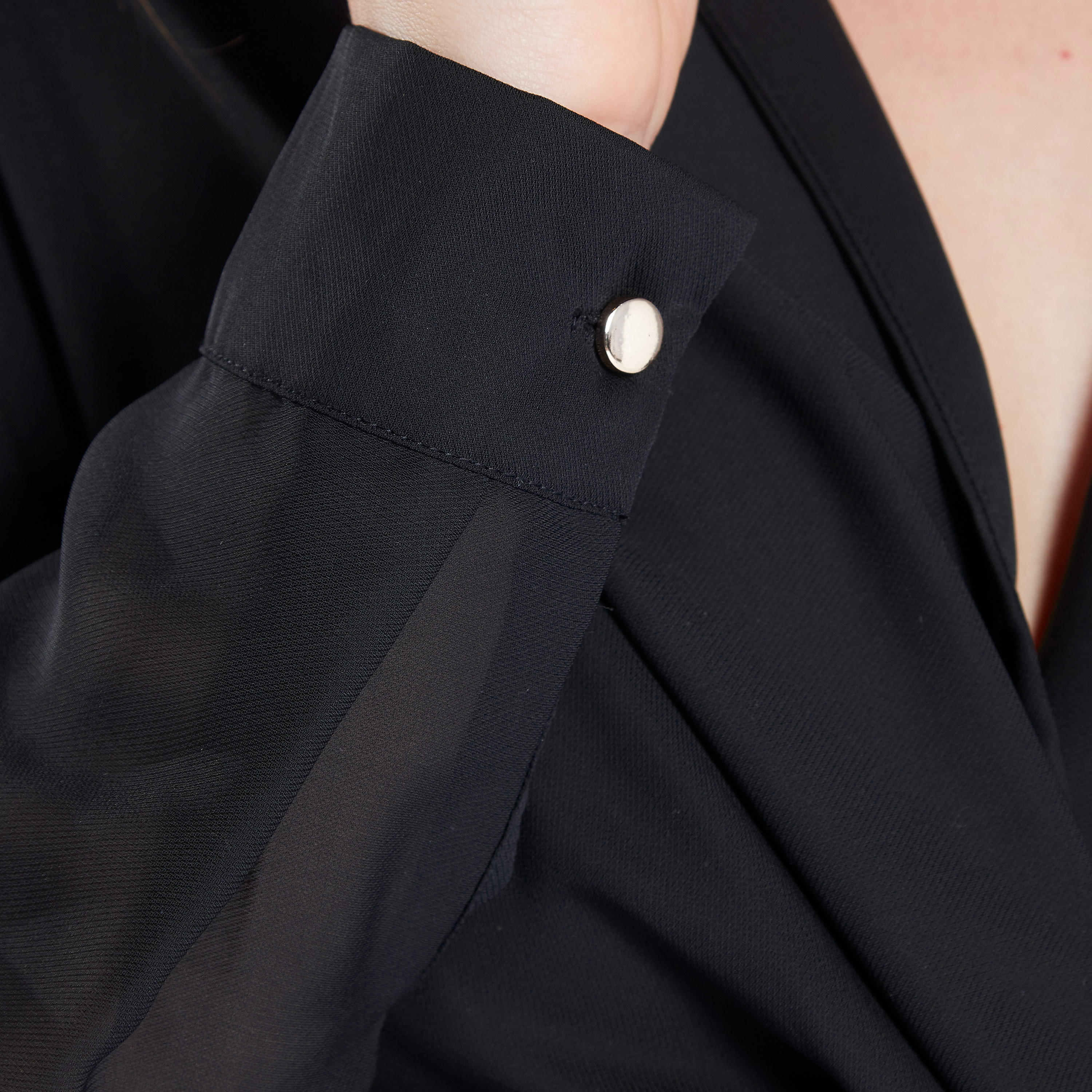Plain Top with V-neck and Long Sleeves-women-clothing-shirtsandblouses-blouses-image-8