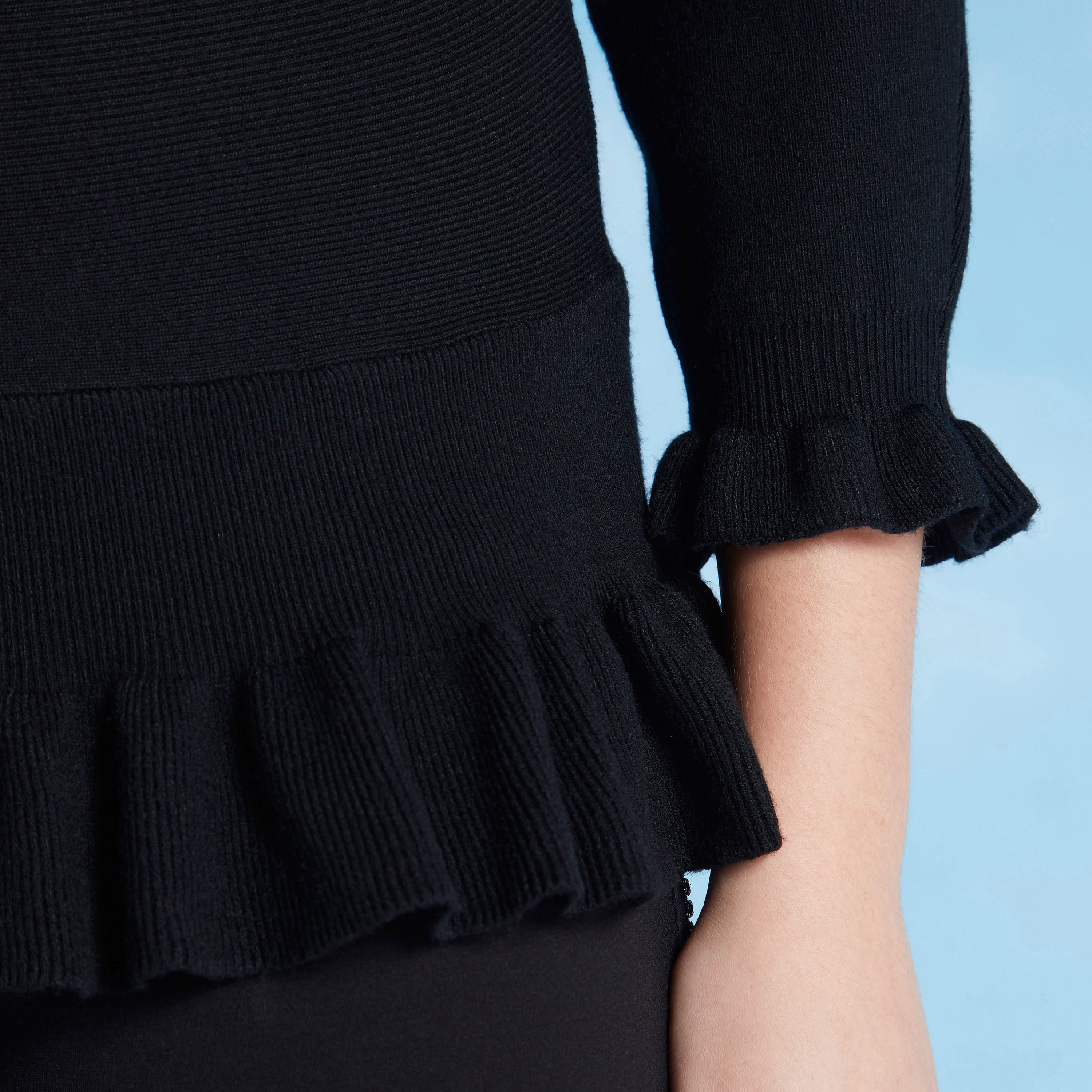 Plain Top with Crew Neck and Long Sleeves-women-clothing-shirtsandblouses-blouses-image-4
