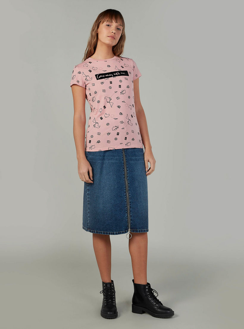 Denim Midi A-line Skirt with Pocket Detail and Belt Loops-women-clothing-bottoms-skirts-image-2
